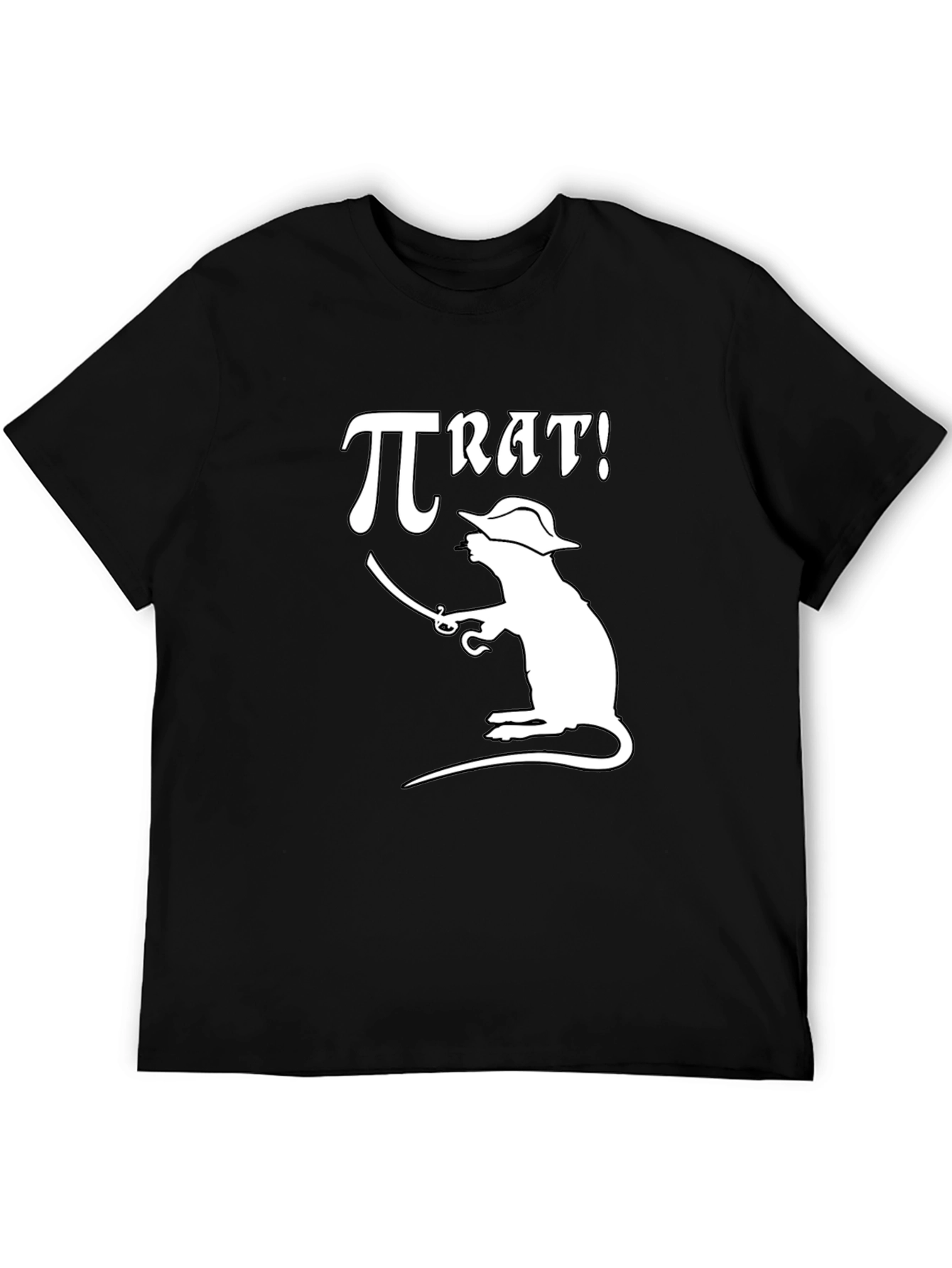 π RAT! Pirate Rat Graphic T-Shirt - Black