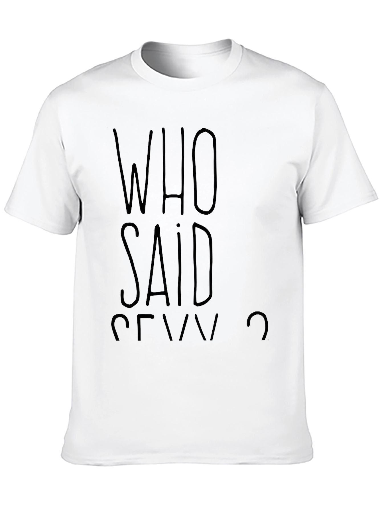 Who Said Sewing? Graphic Print Black T-Shirt
