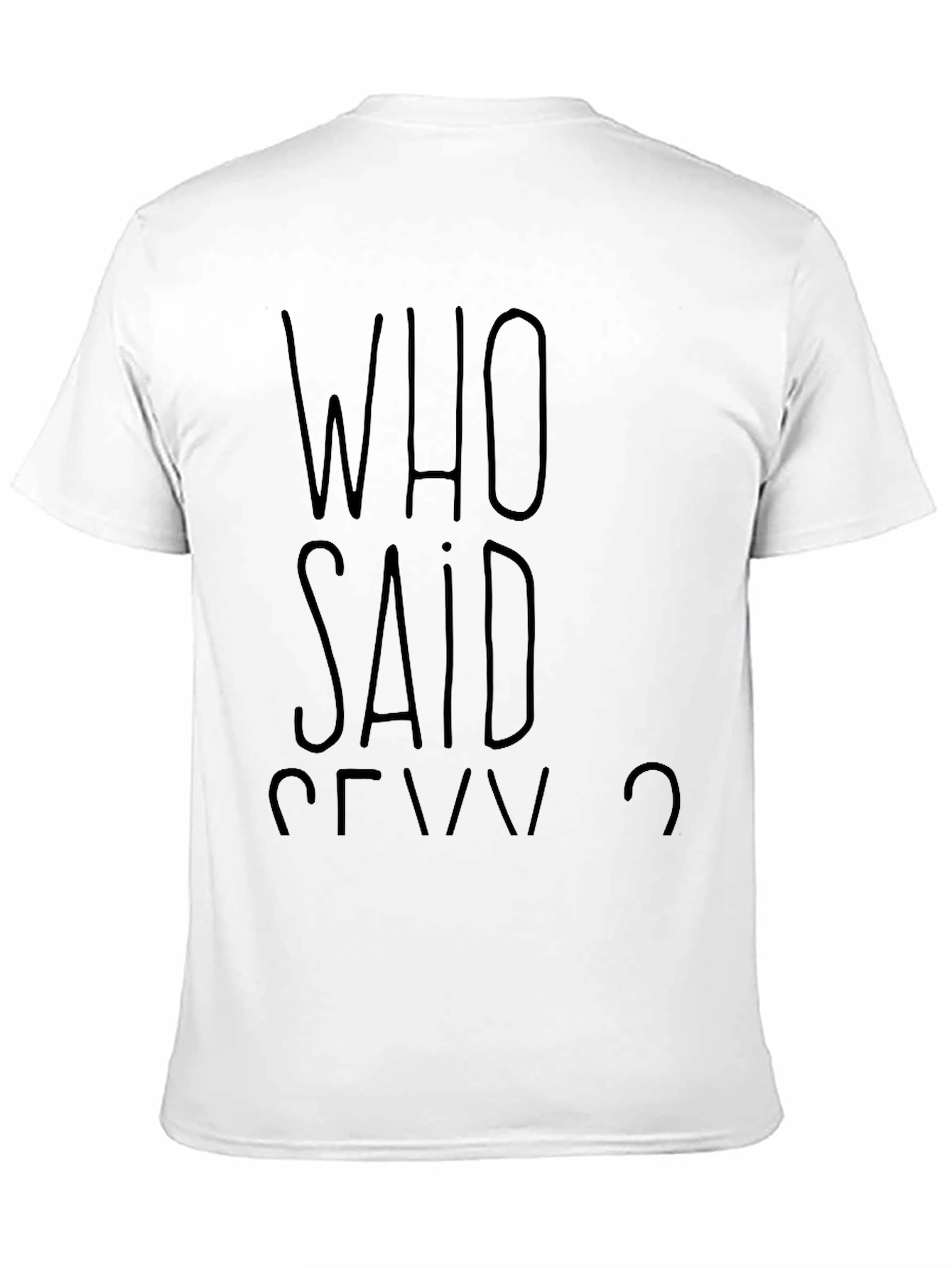 Who Said Sewing? Graphic Print Black T-Shirt