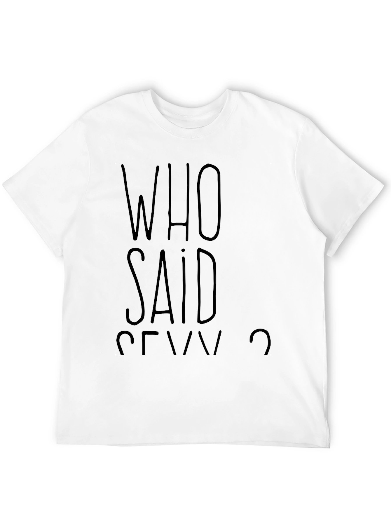 Who Said Sewing? Graphic Print Black T-Shirt