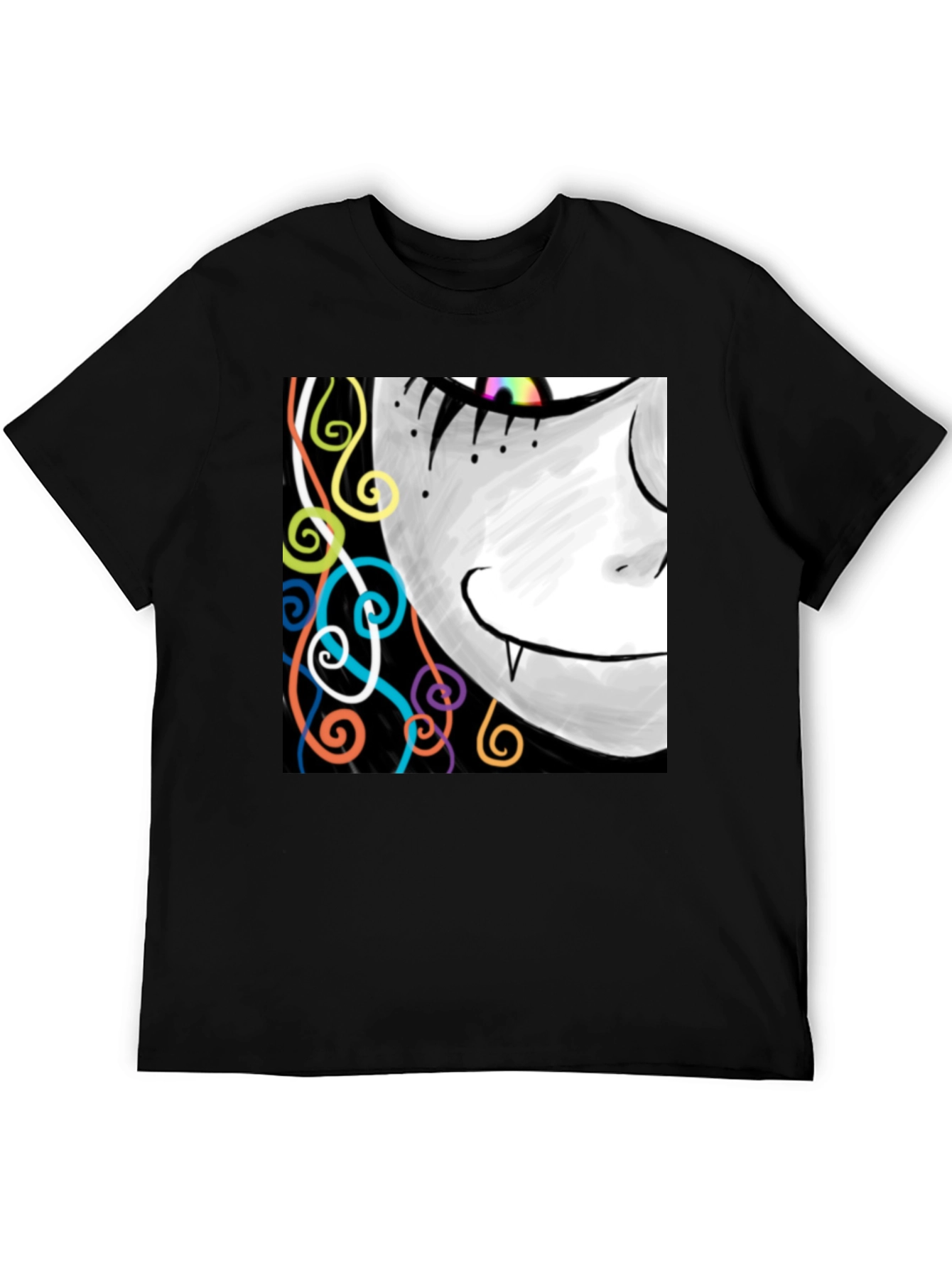 Funky Vampire Tee - Artistic Graphic Print