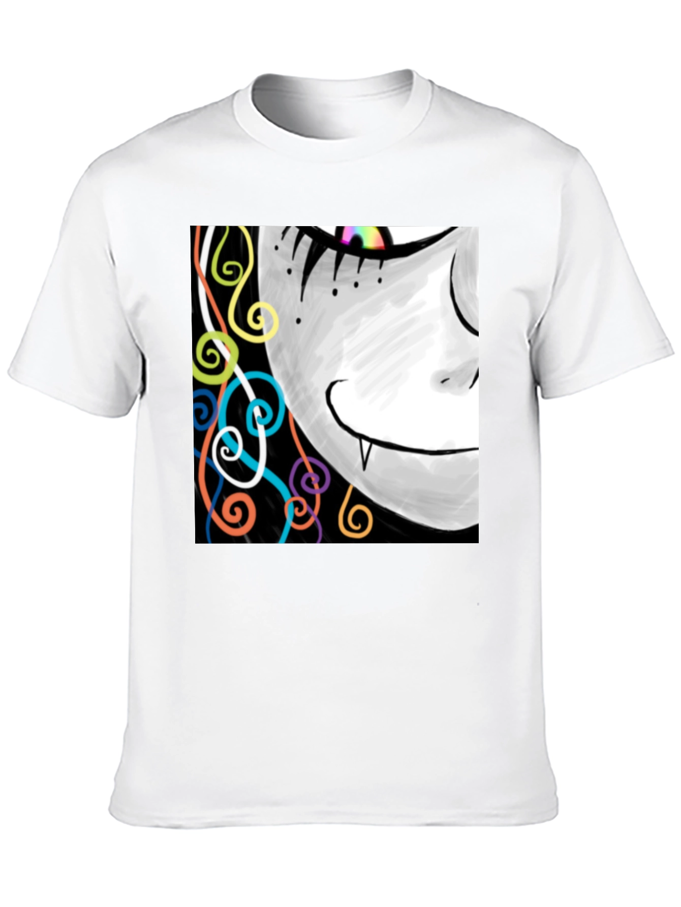 Funky Vampire Tee - Artistic Graphic Print