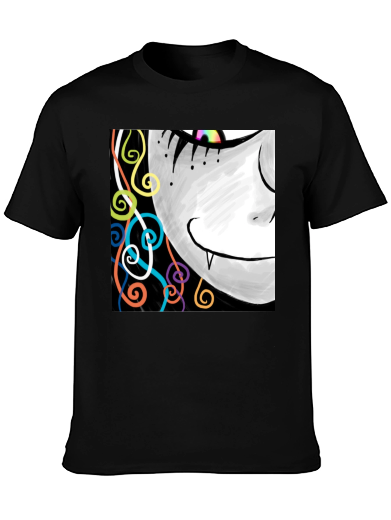 Funky Vampire Tee - Artistic Graphic Print
