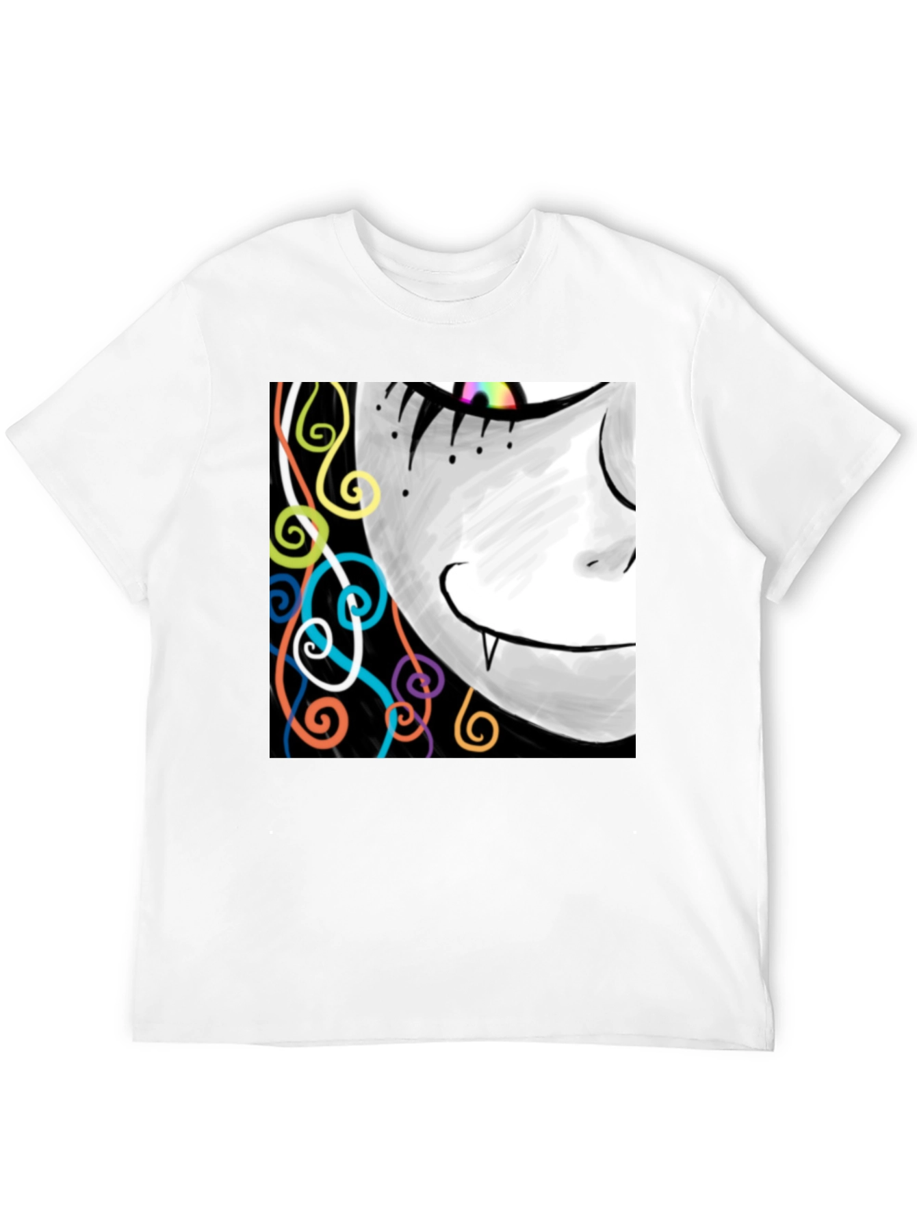Funky Vampire Tee - Artistic Graphic Print