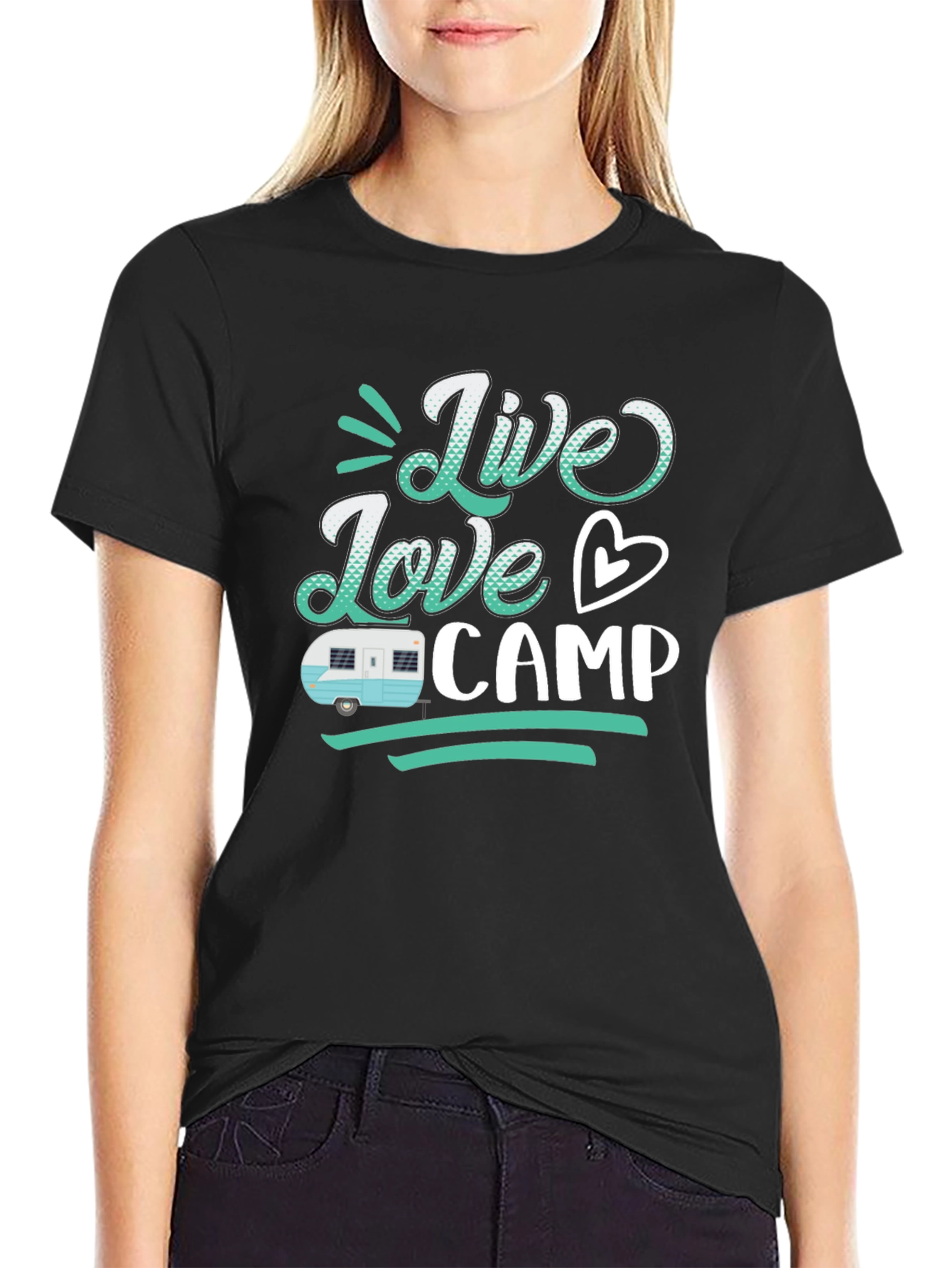 Live Love Camp Graphic Tee - Camping Lover T-Shirt