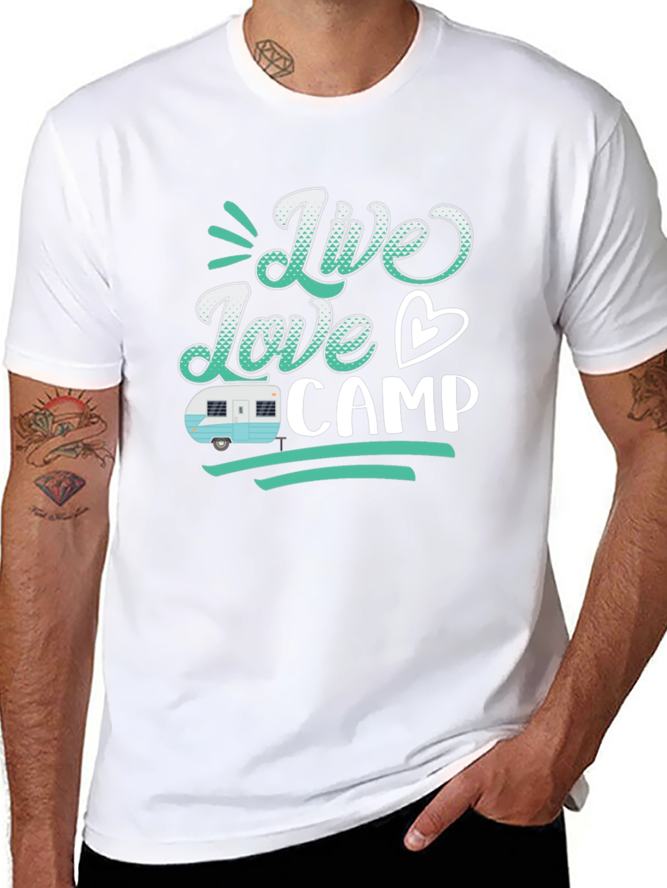 Live Love Camp Graphic Tee - Camping Lover T-Shirt