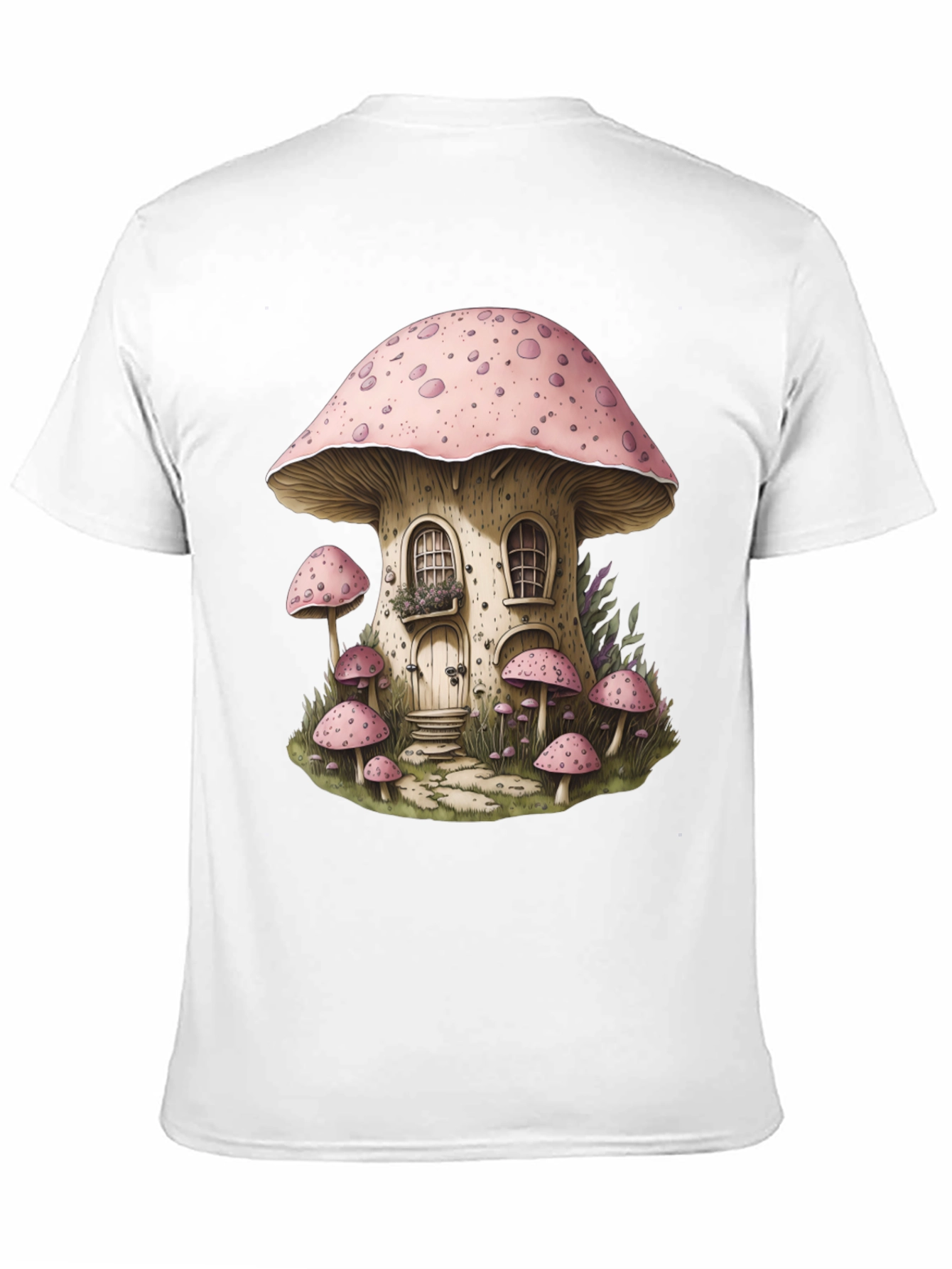 Mushroom House Graphic Tee - Whimsical Design