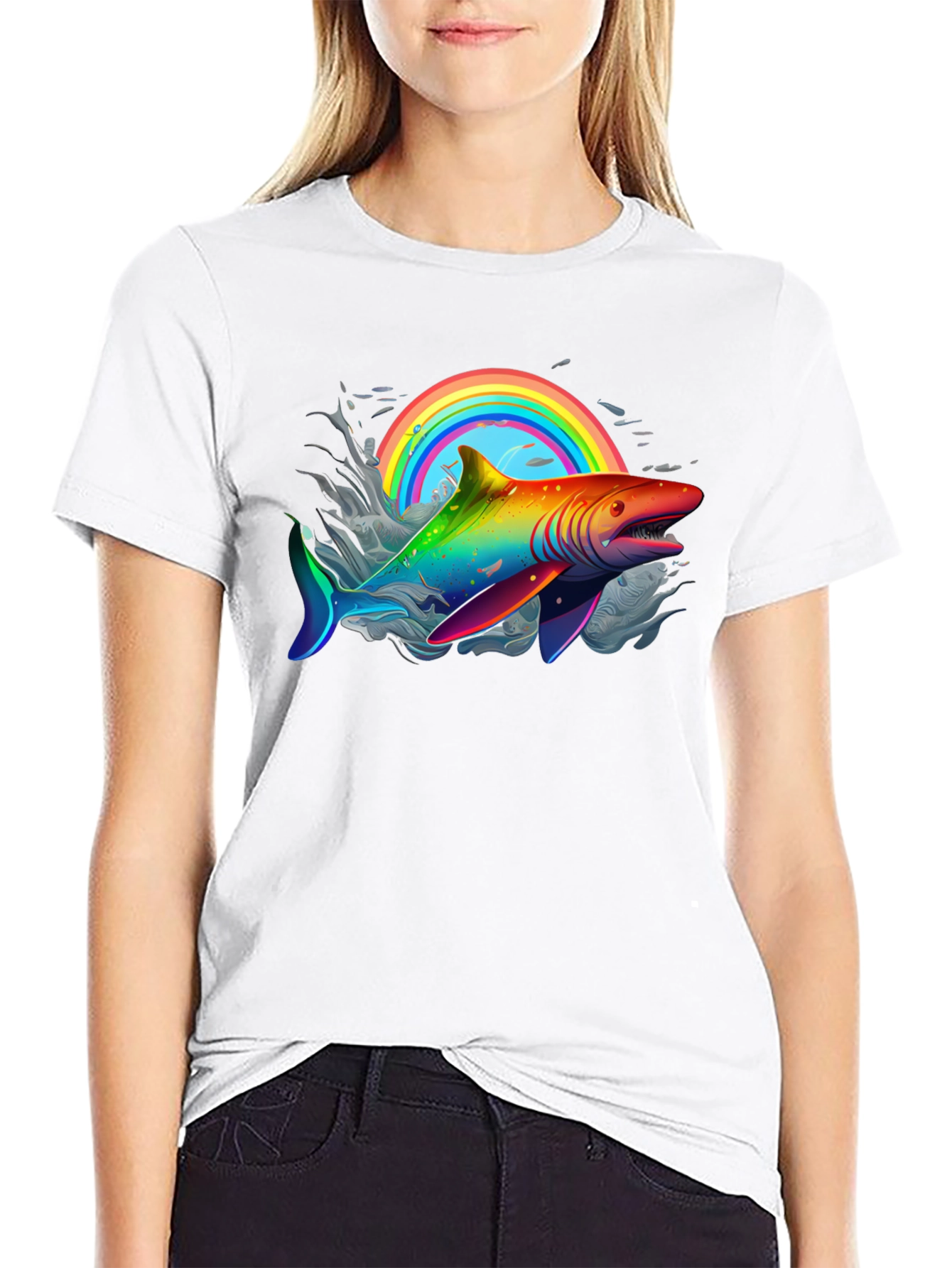 Rainbow Shark Graphic Tee