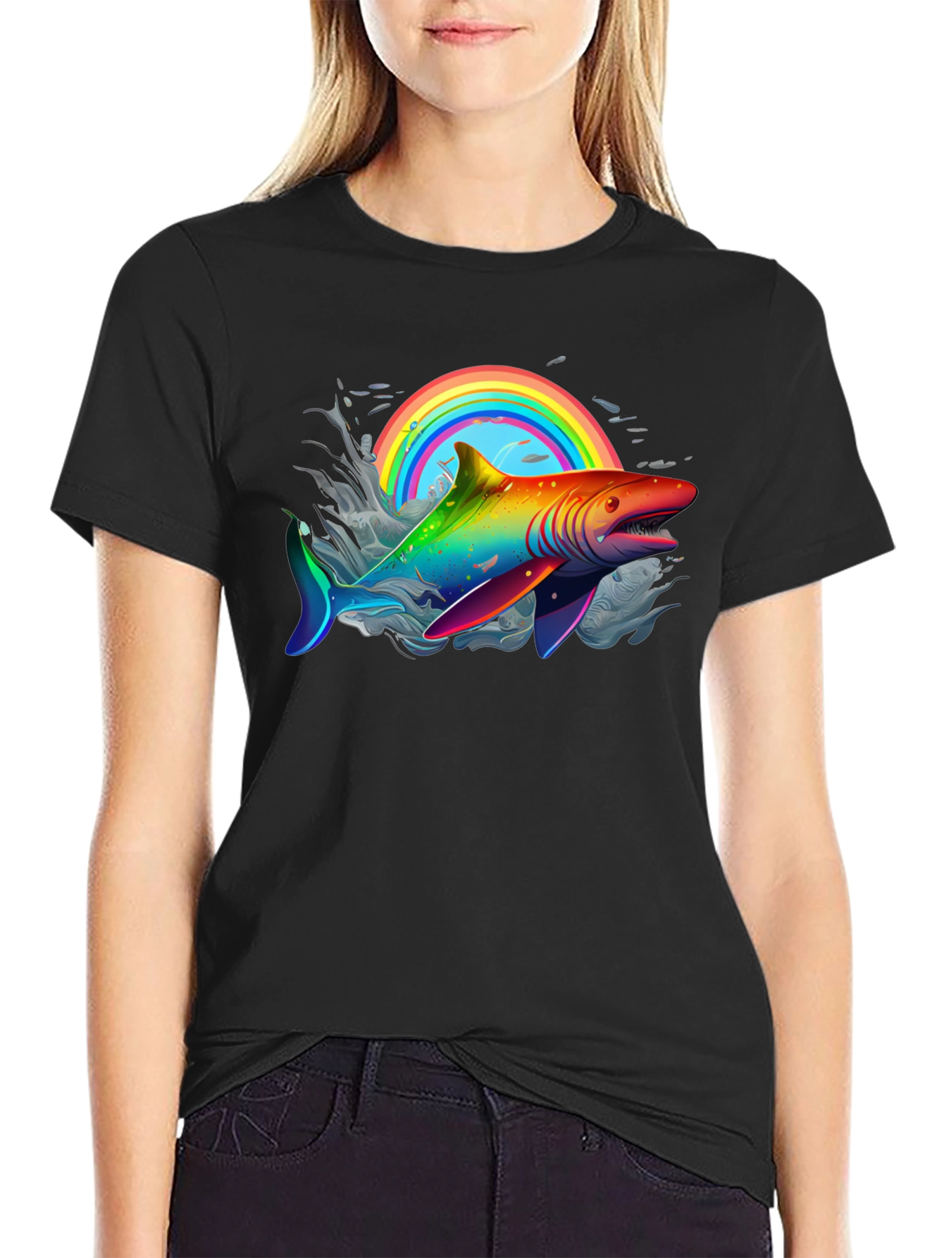 Rainbow Shark Graphic Tee