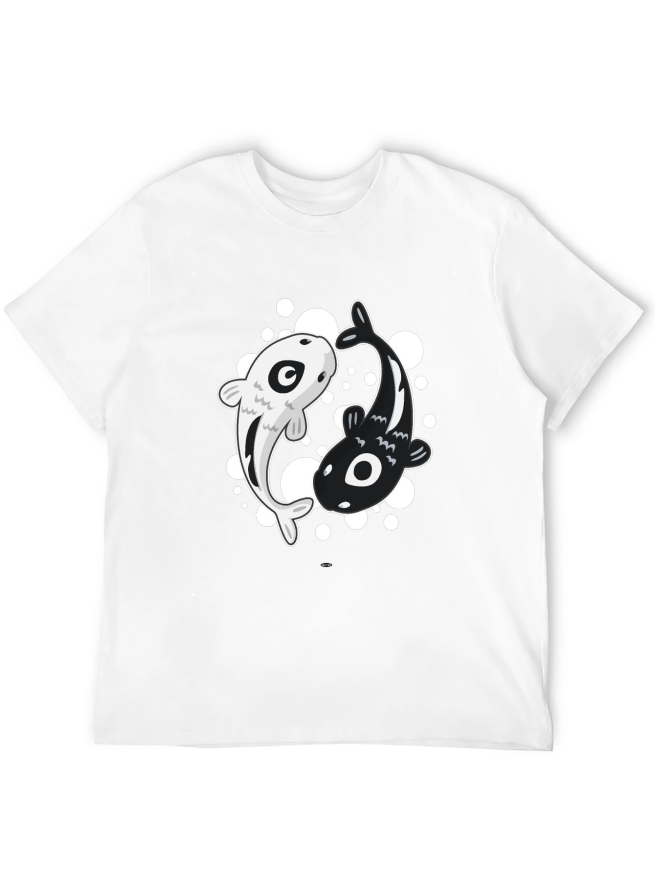 Yin Yang Koi Fish Black T-Shirt