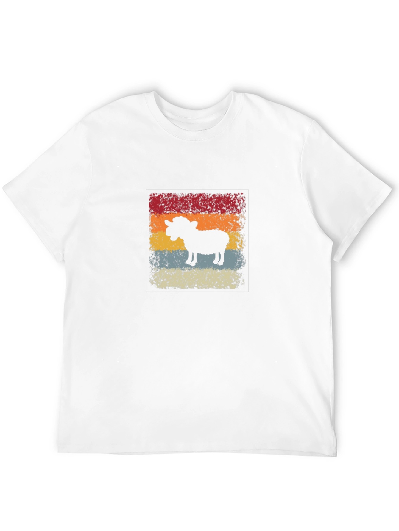 Retro Sheep Graphic Tee - Mens Black T-Shirt