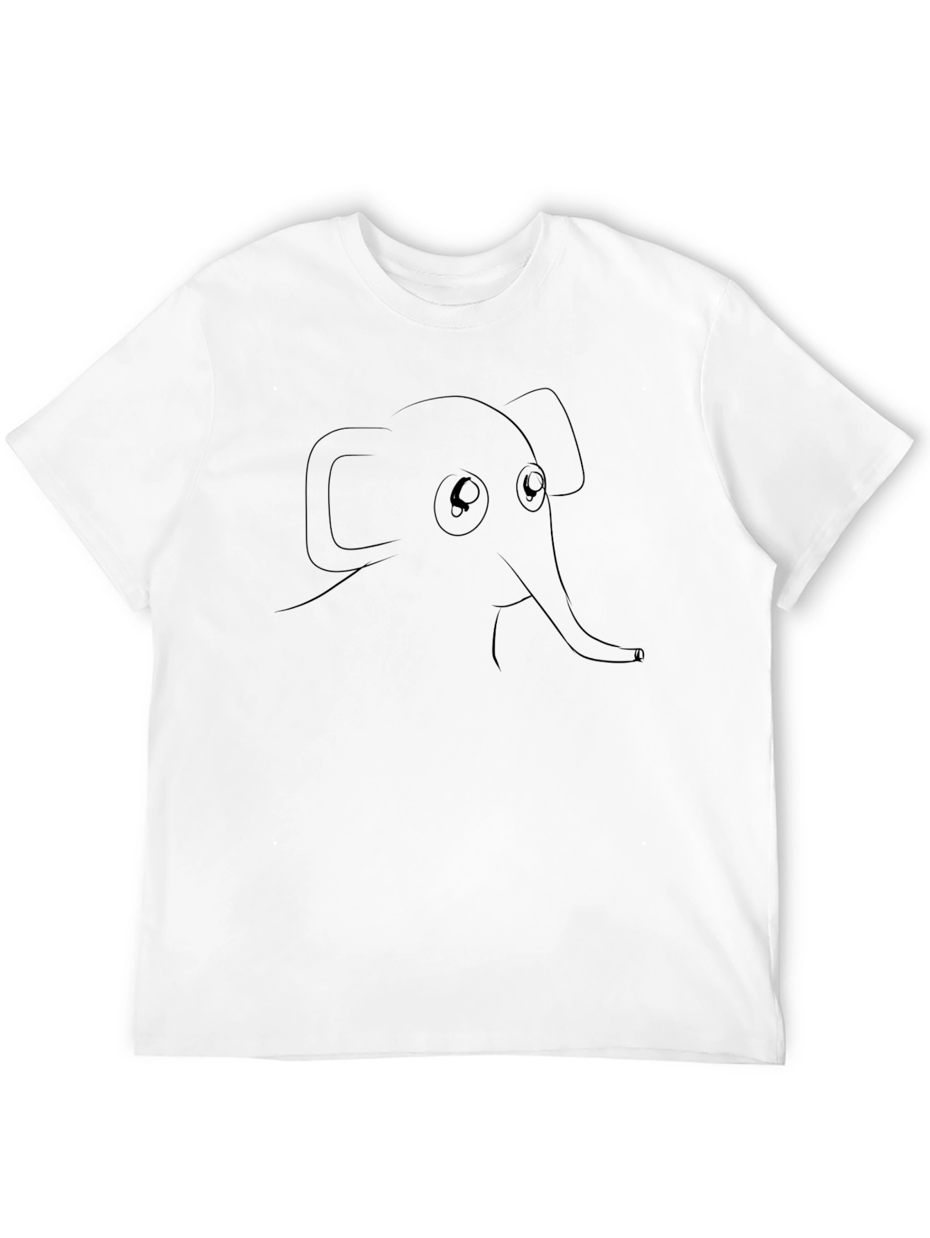 Elephant Graphic Tee - Black Cotton Shirt