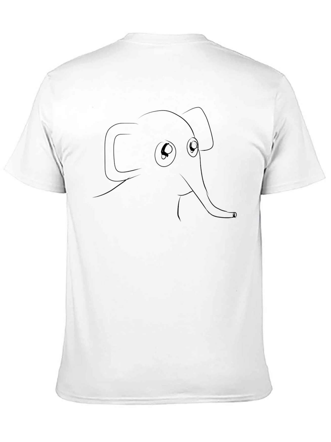 Elephant Graphic Tee - Black Cotton Shirt