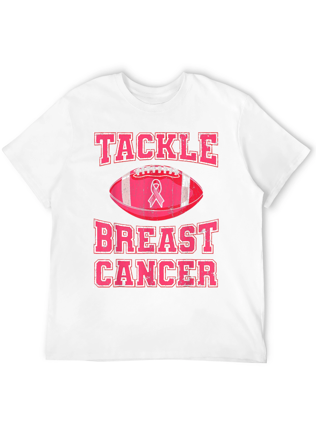 Tackle Breast Cancer Awareness Pink Football T-Shirt