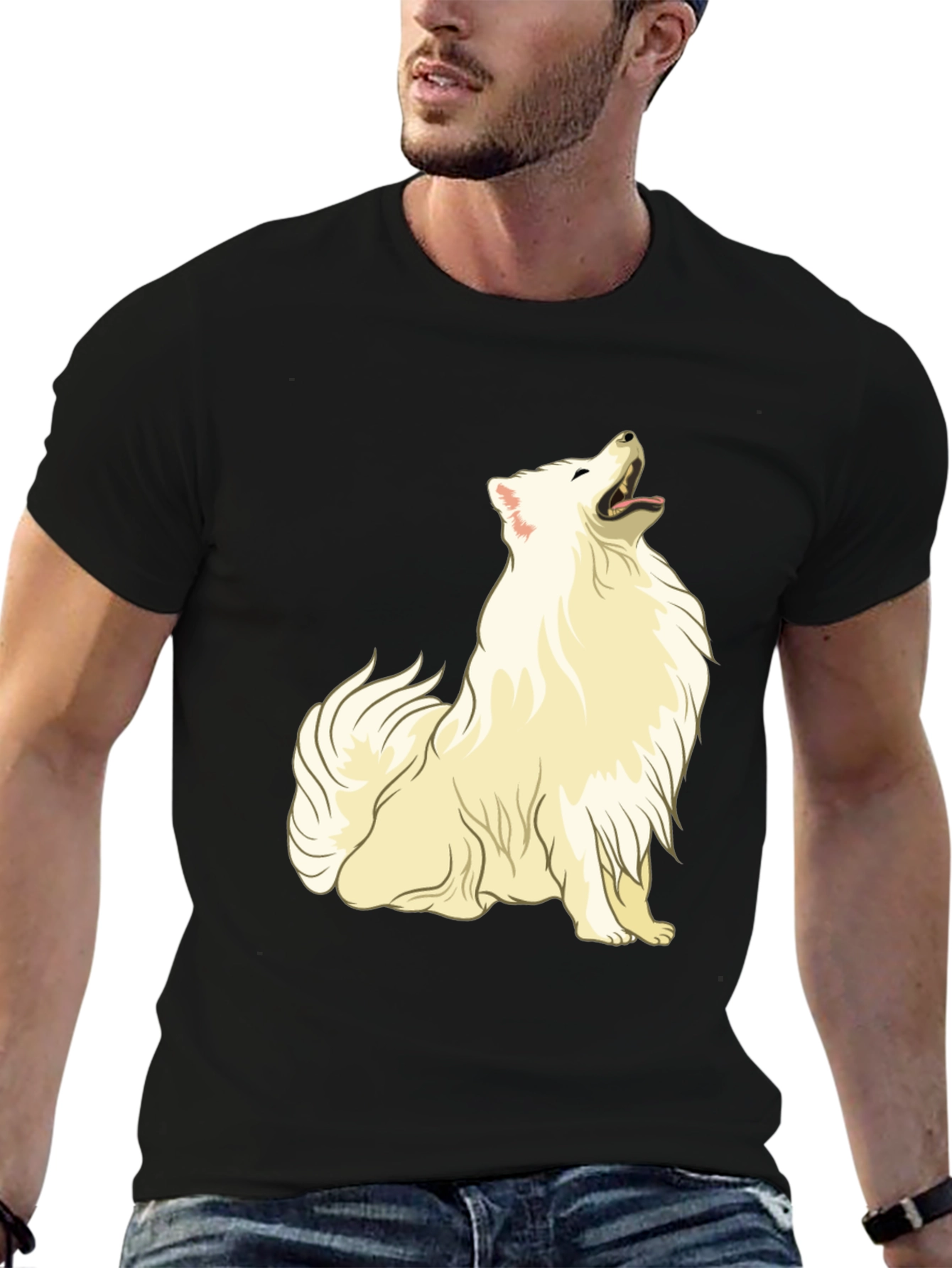 Dog Graphic Black T-Shirt