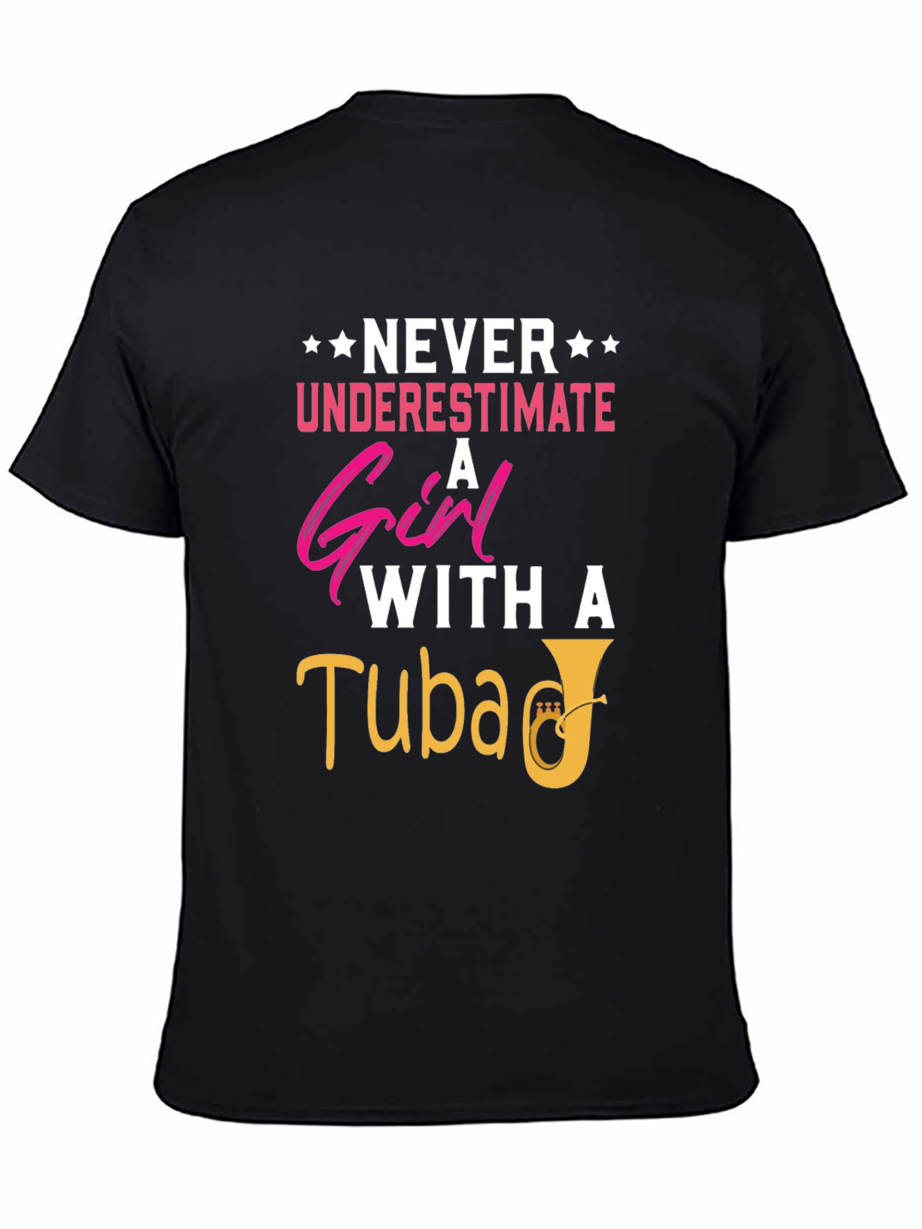 Never Underestimate Girl With Tuba T-Shirt