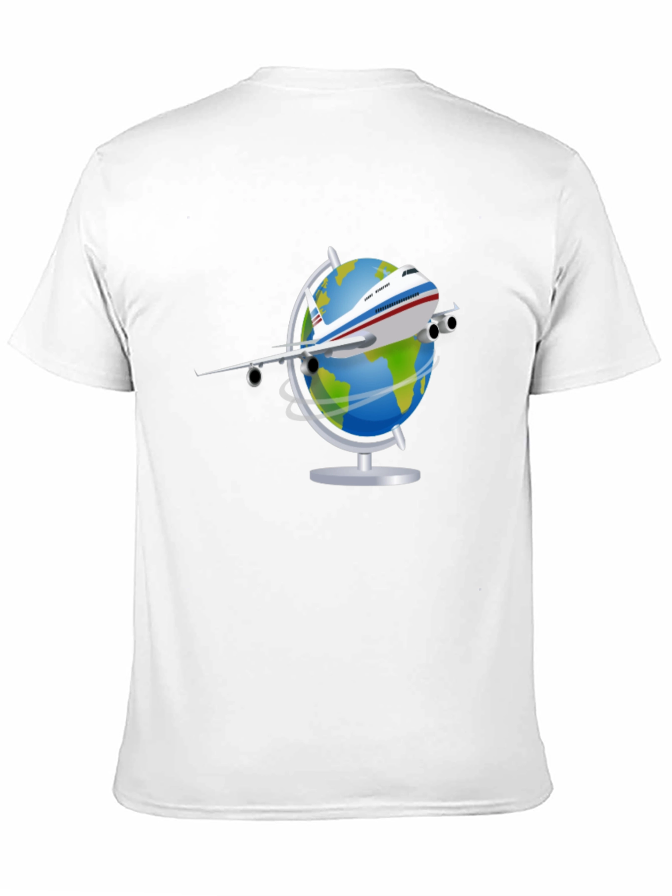 Globe Plane Graphic T-Shirt - Travel Lover Tee