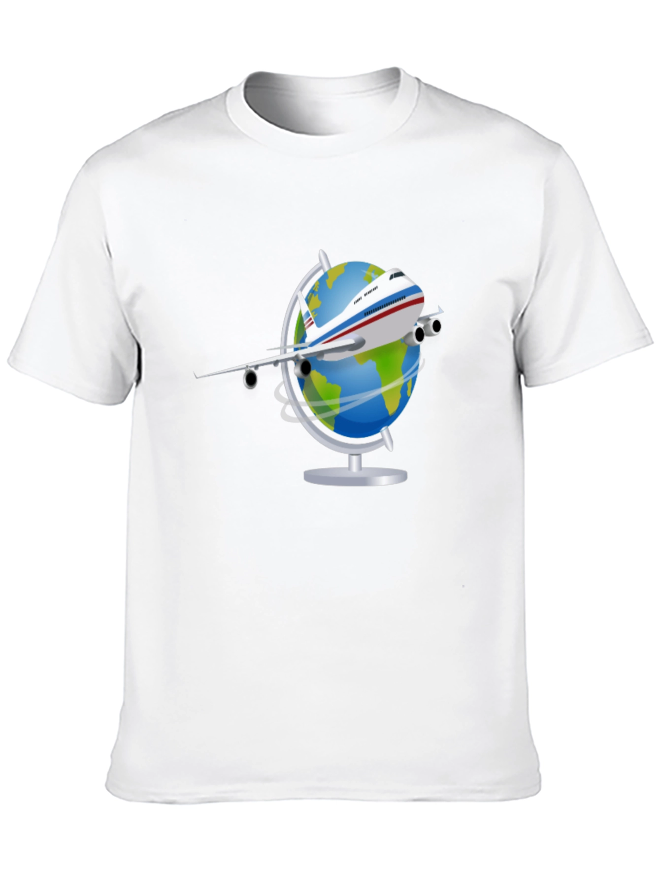 Globe Plane Graphic T-Shirt - Travel Lover Tee