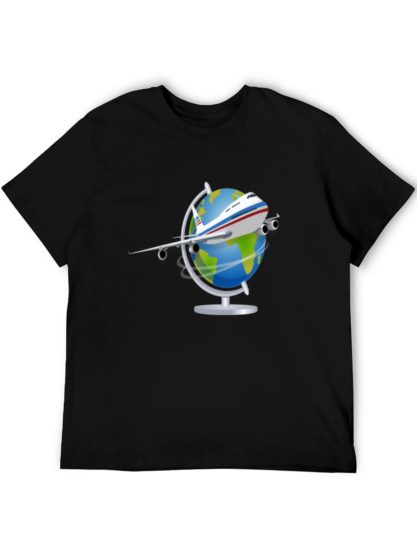 Globe Plane Graphic T-Shirt - Travel Lover Tee