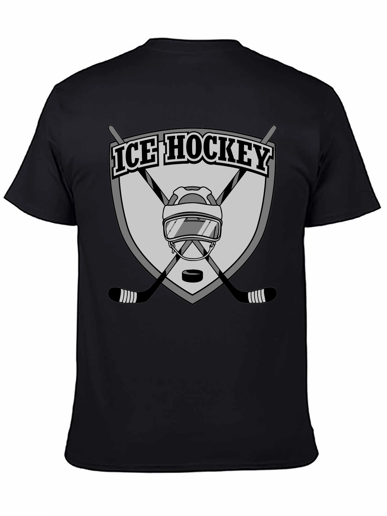 Ice Hockey Graphic Tee - Black