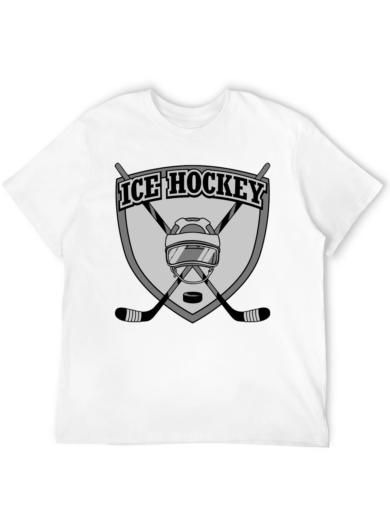 Ice Hockey Graphic Tee - Black