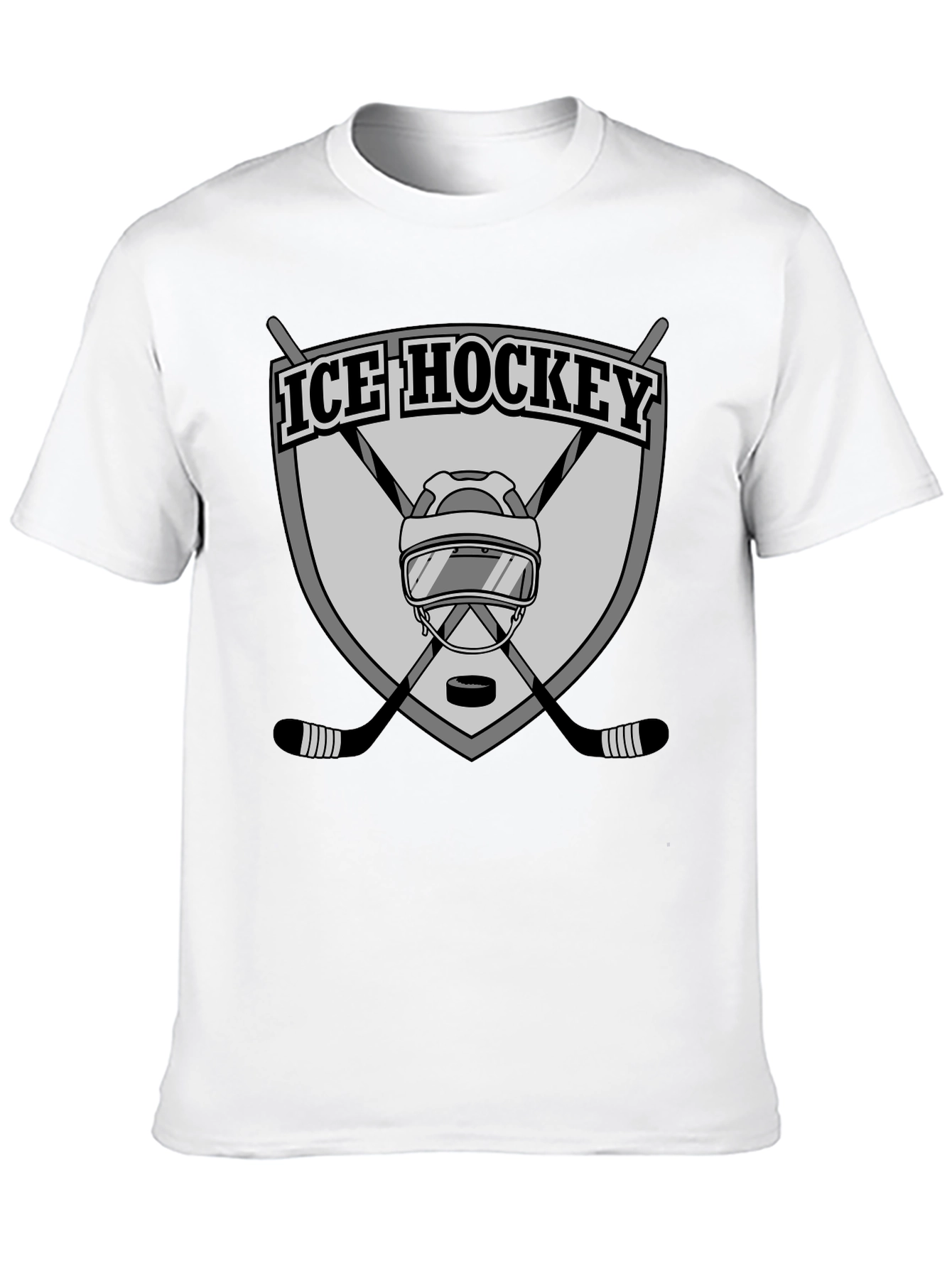 Ice Hockey Graphic Tee - Black