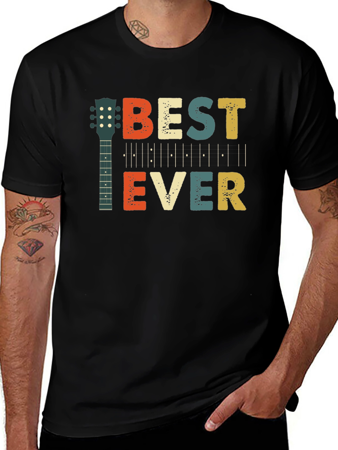 Best Ever Guitar T-Shirt Retro Graphic Tee