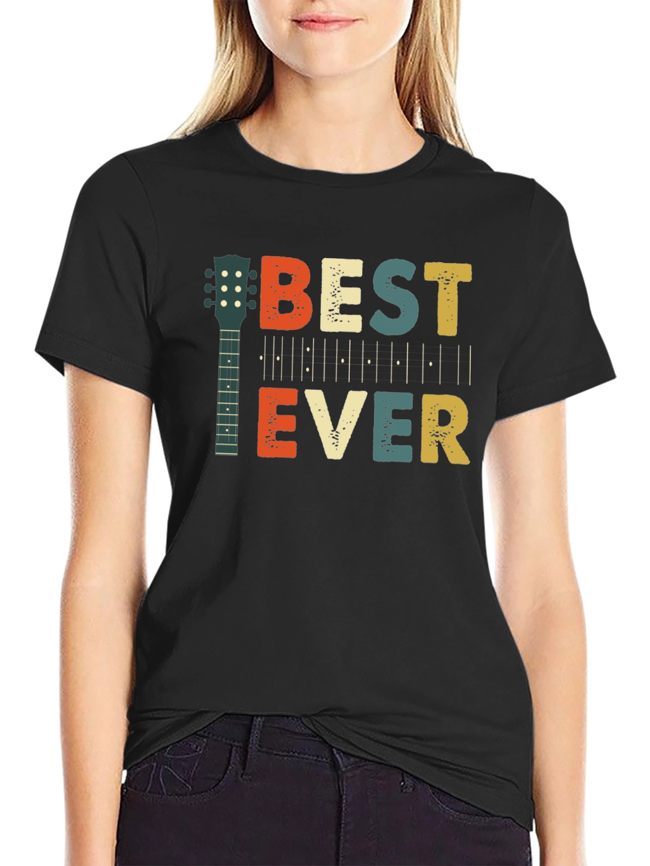 Best Ever Guitar T-Shirt Retro Graphic Tee