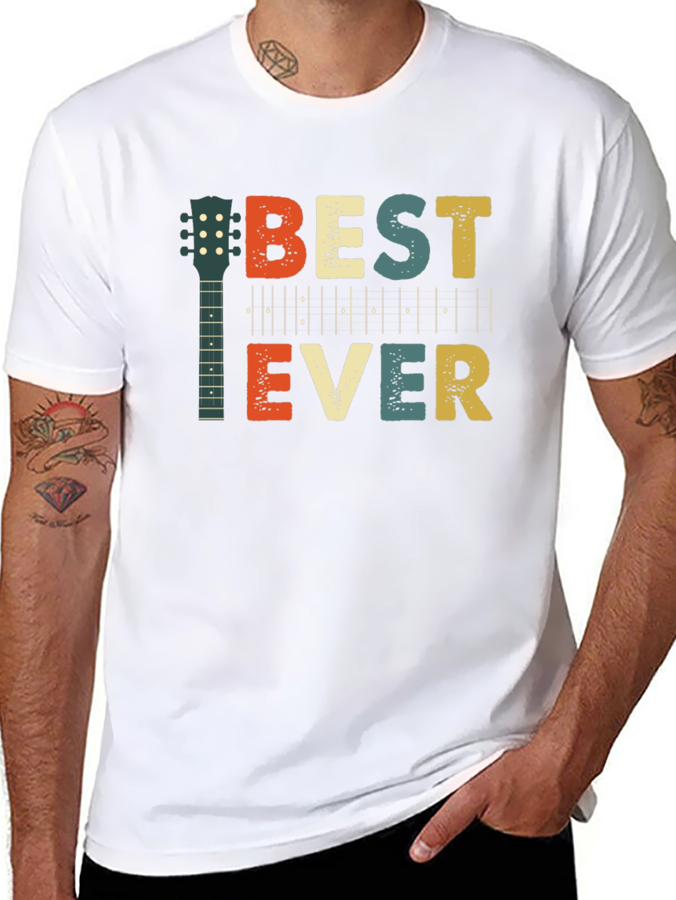 Best Ever Guitar T-Shirt Retro Graphic Tee