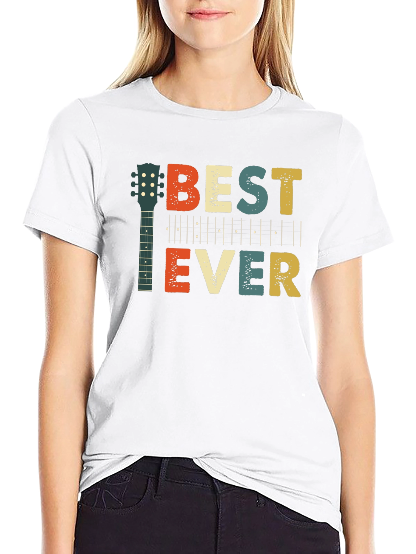 Best Ever Guitar T-Shirt Retro Graphic Tee