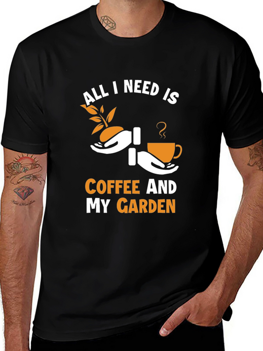Gardeners Delight T-Shirt: Coffee & Garden