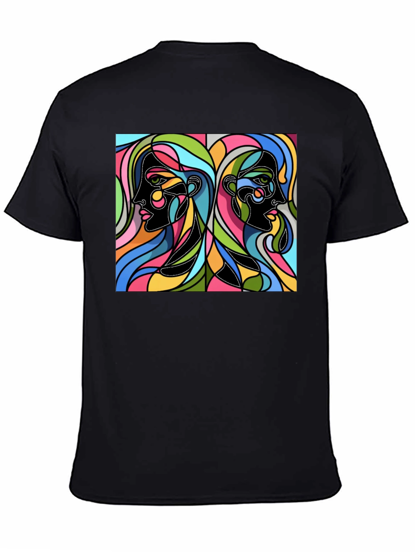 Abstract Faces Graphic Tee