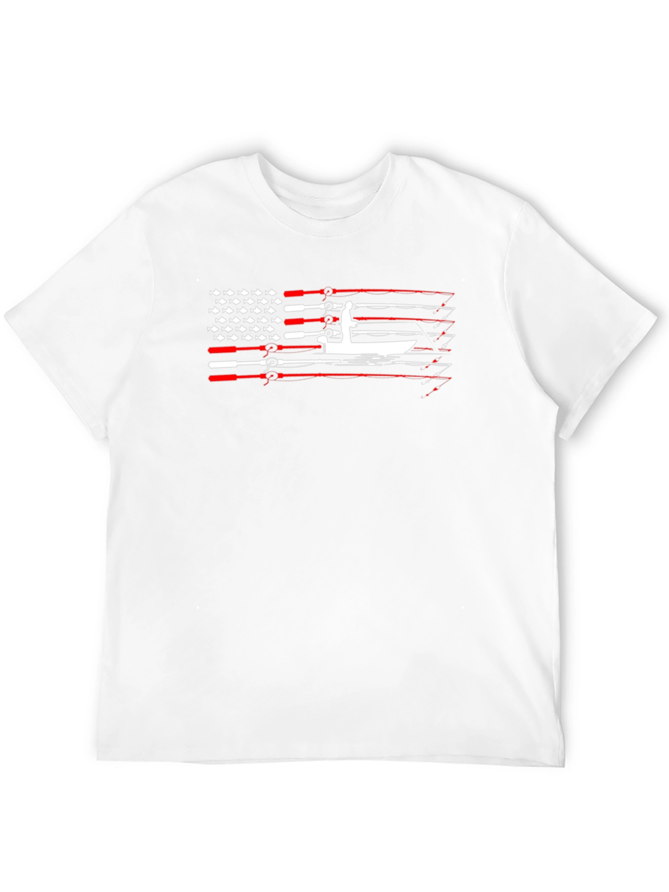 Fishing American Flag T-Shirt