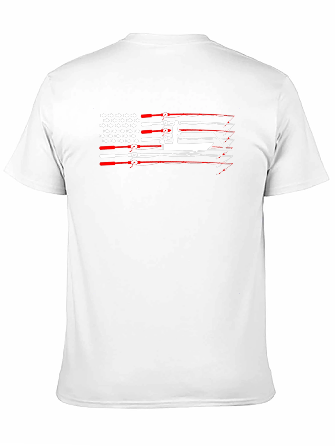 Fishing American Flag T-Shirt