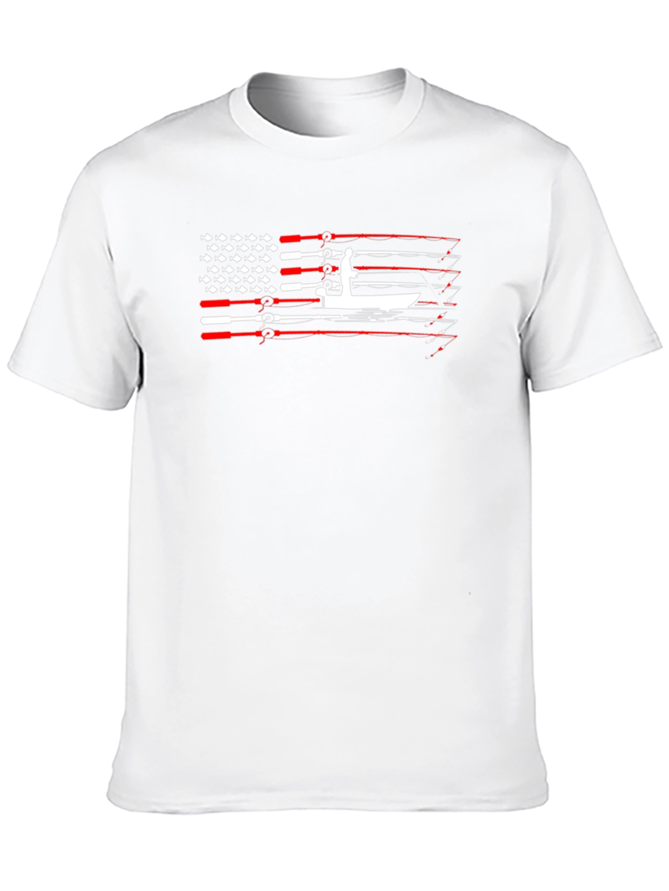 Fishing American Flag T-Shirt