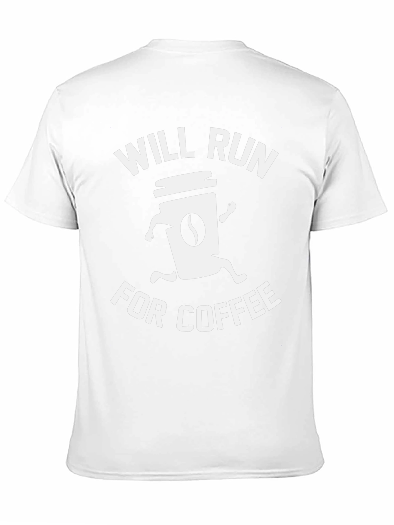 Will Run For Coffee Black Graphic Tee