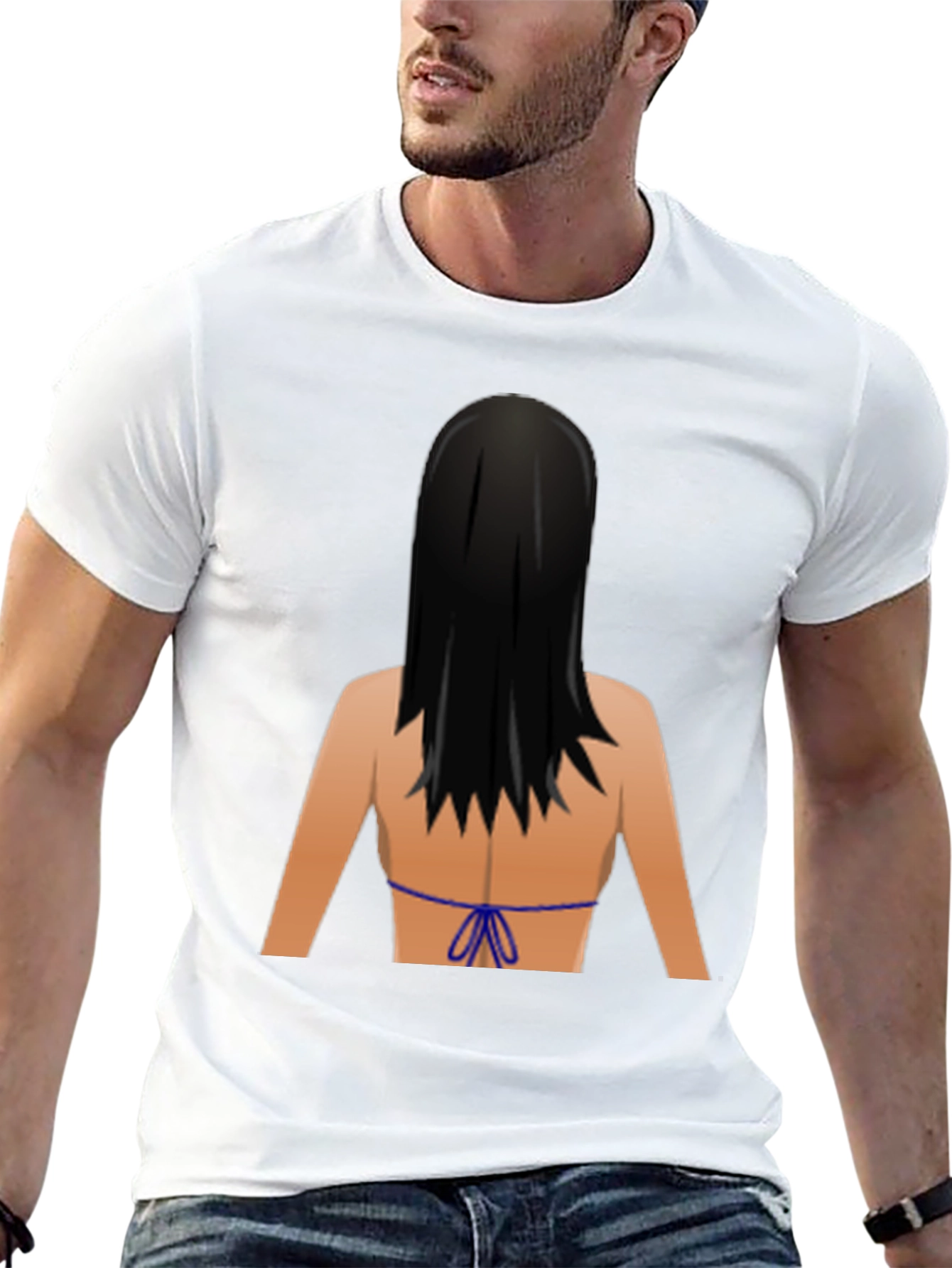 Novelty Graphic Tee - Womens Back Emoji