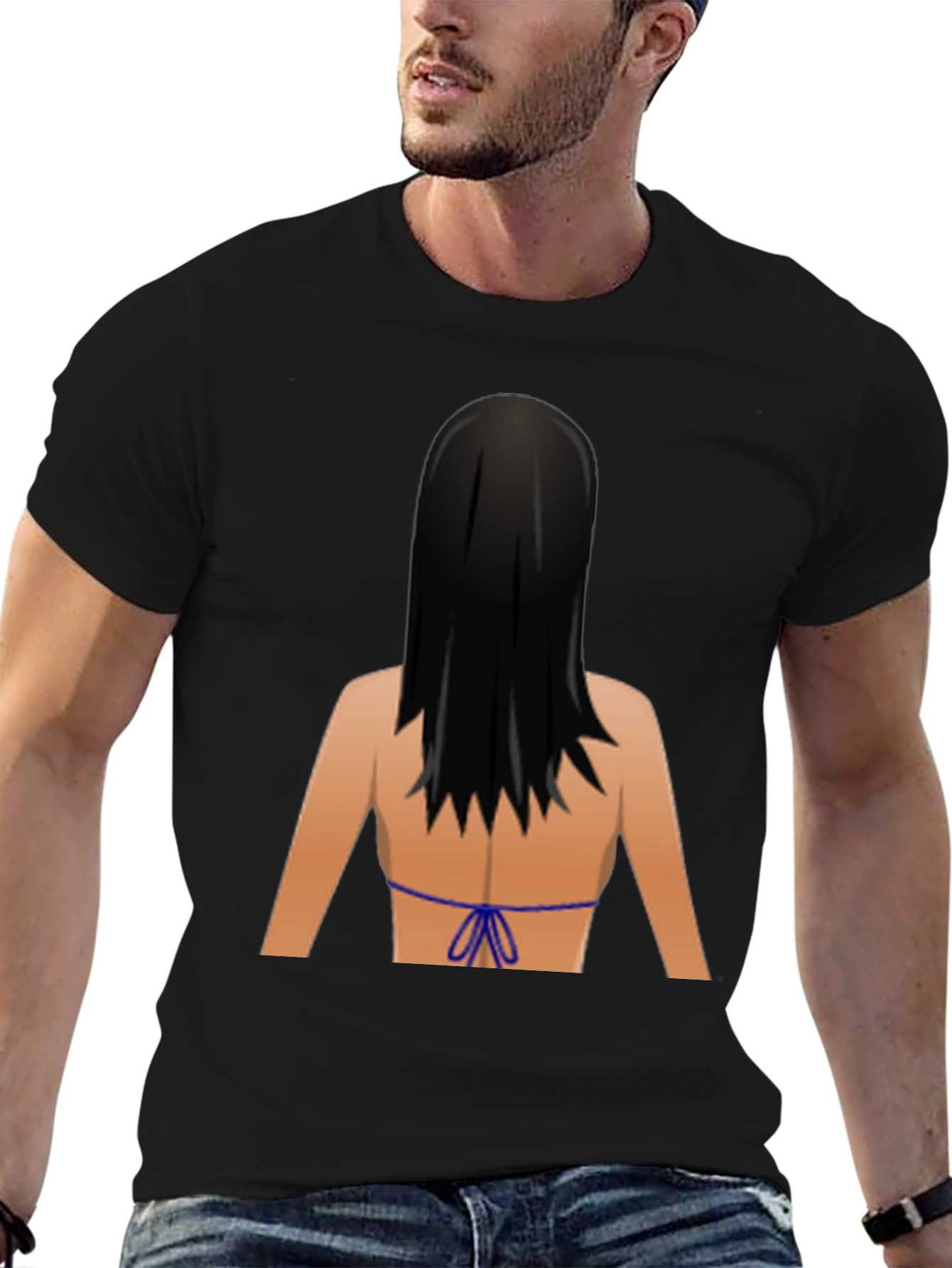 Novelty Graphic Tee - Womens Back Emoji