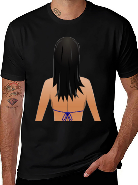 Novelty Graphic Tee - Womens Back Emoji