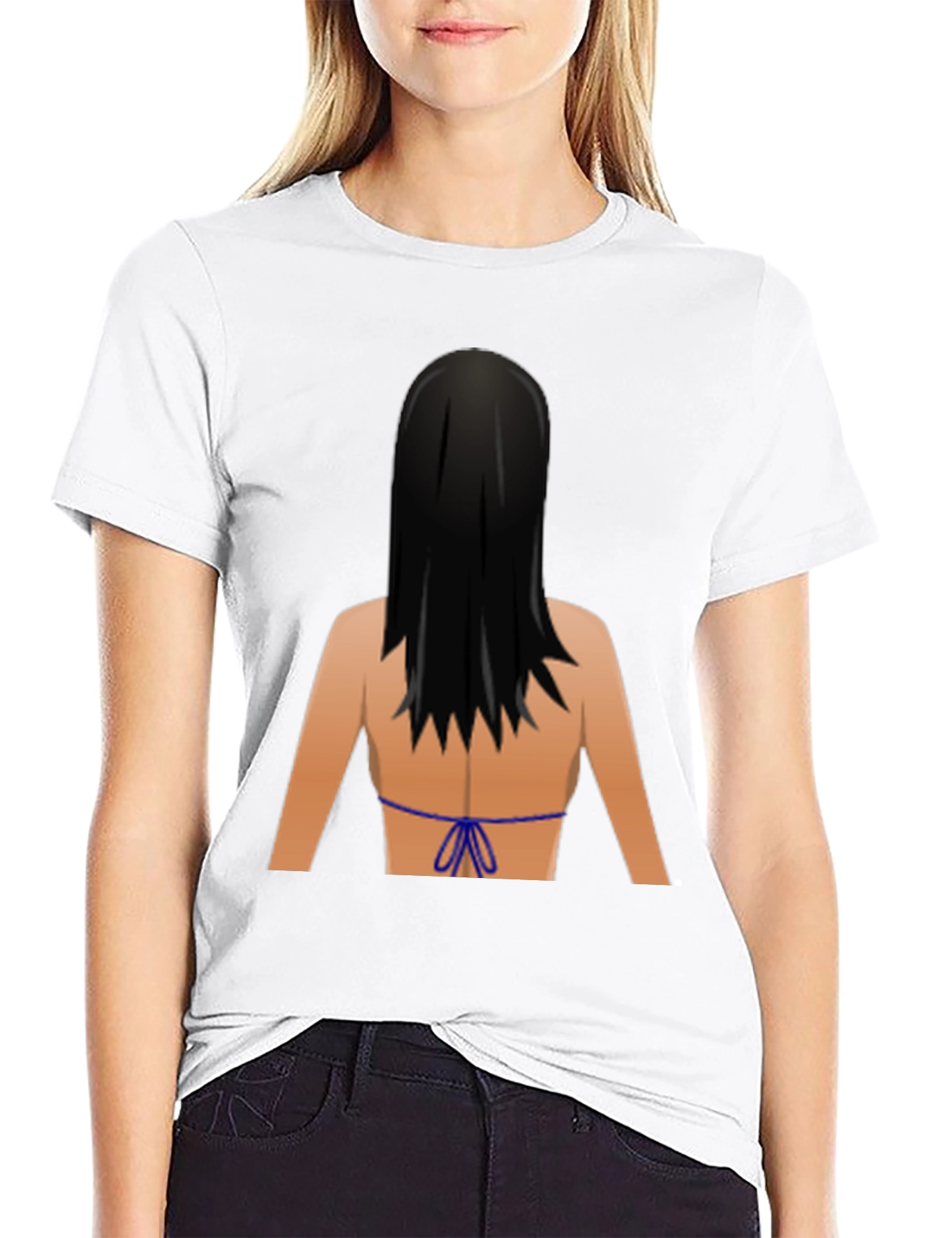 Novelty Graphic Tee - Womens Back Emoji