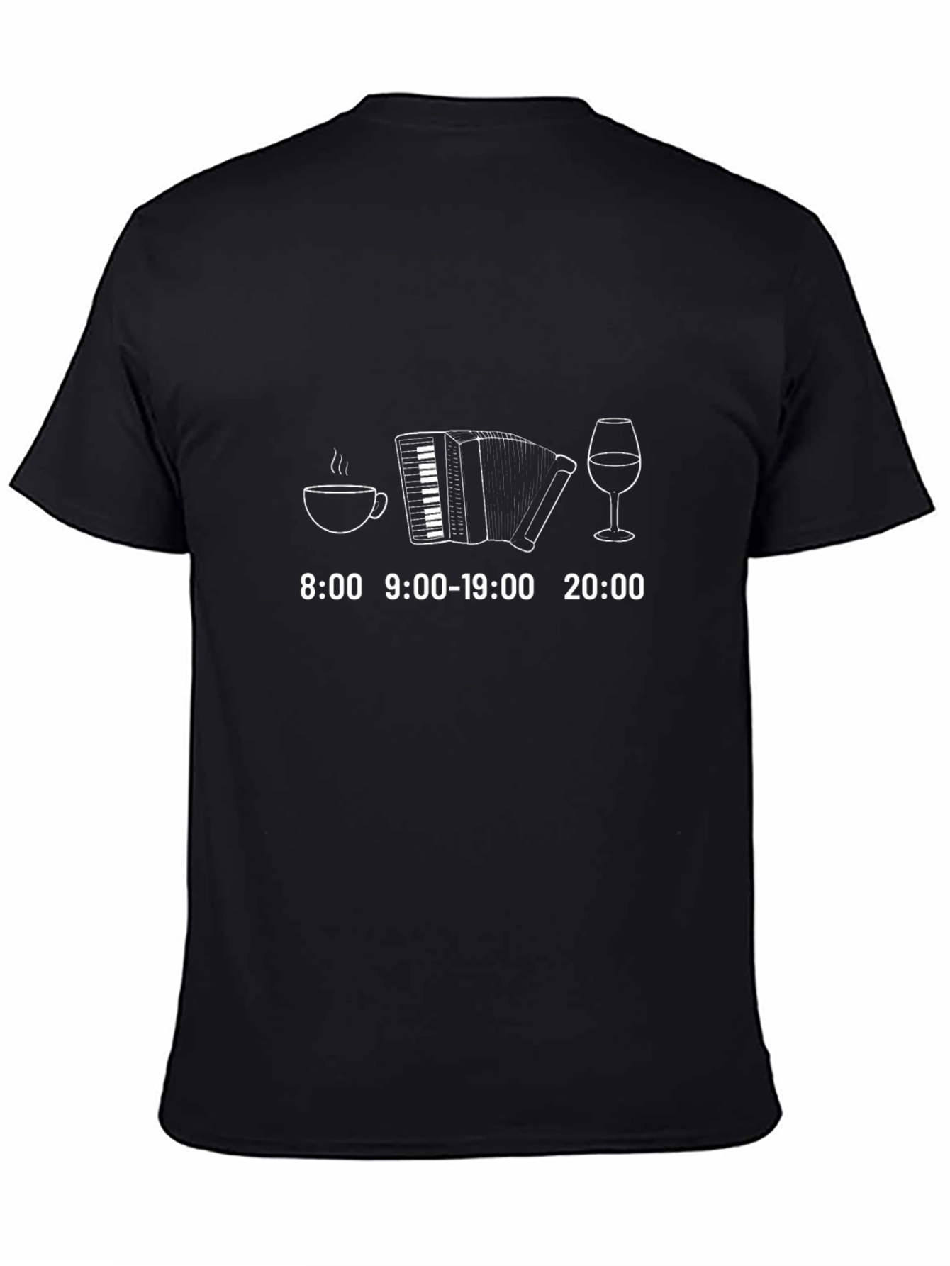 Accordion Coffee Wine Time T-Shirt