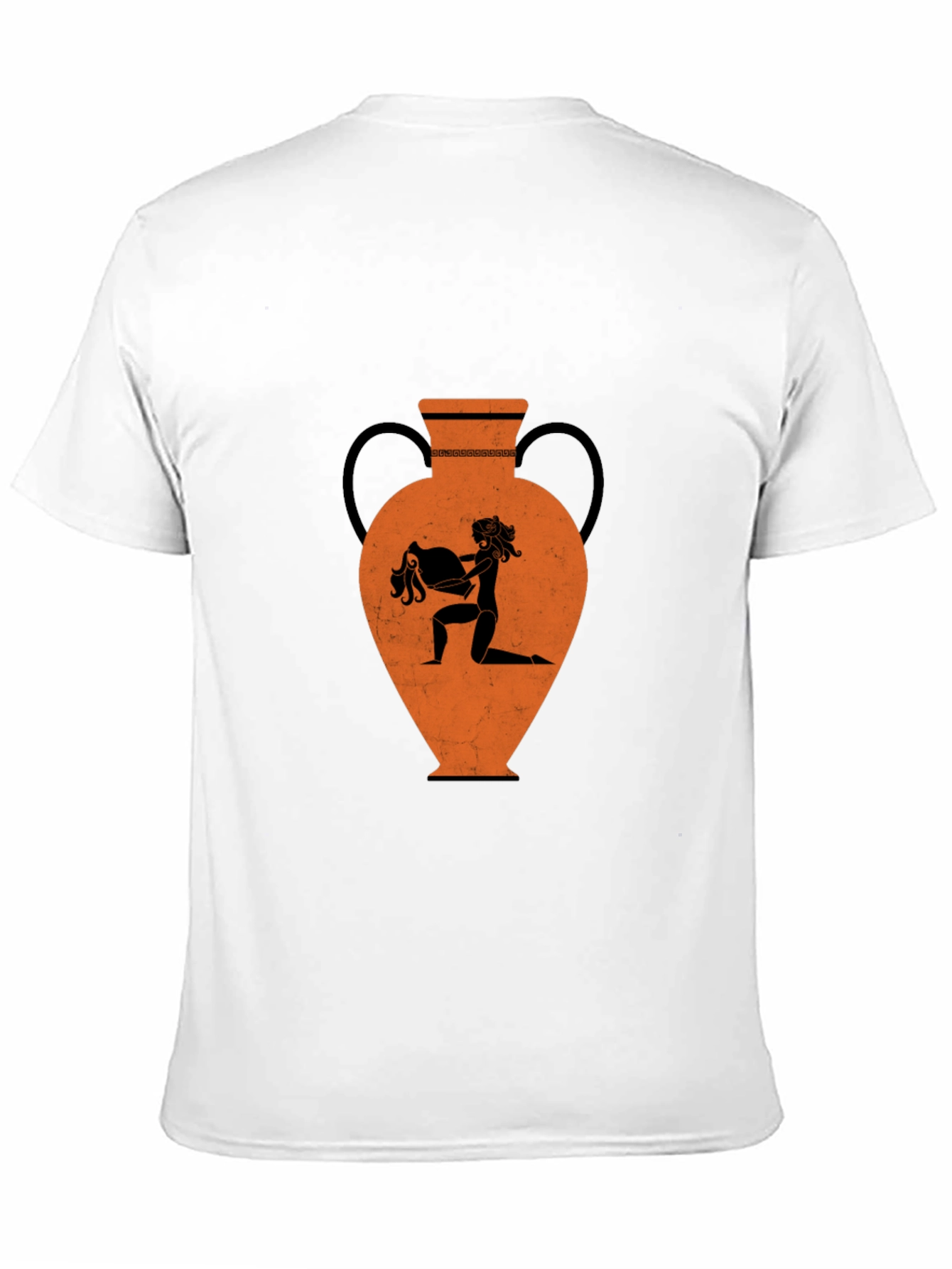 Greek Vase Graphic Tee - Black Cotton T-Shirt
