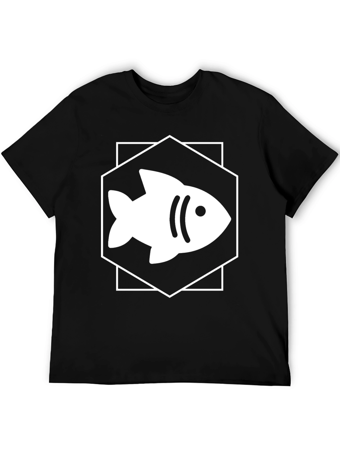 Fish Graphic Tee - Hexagon Design