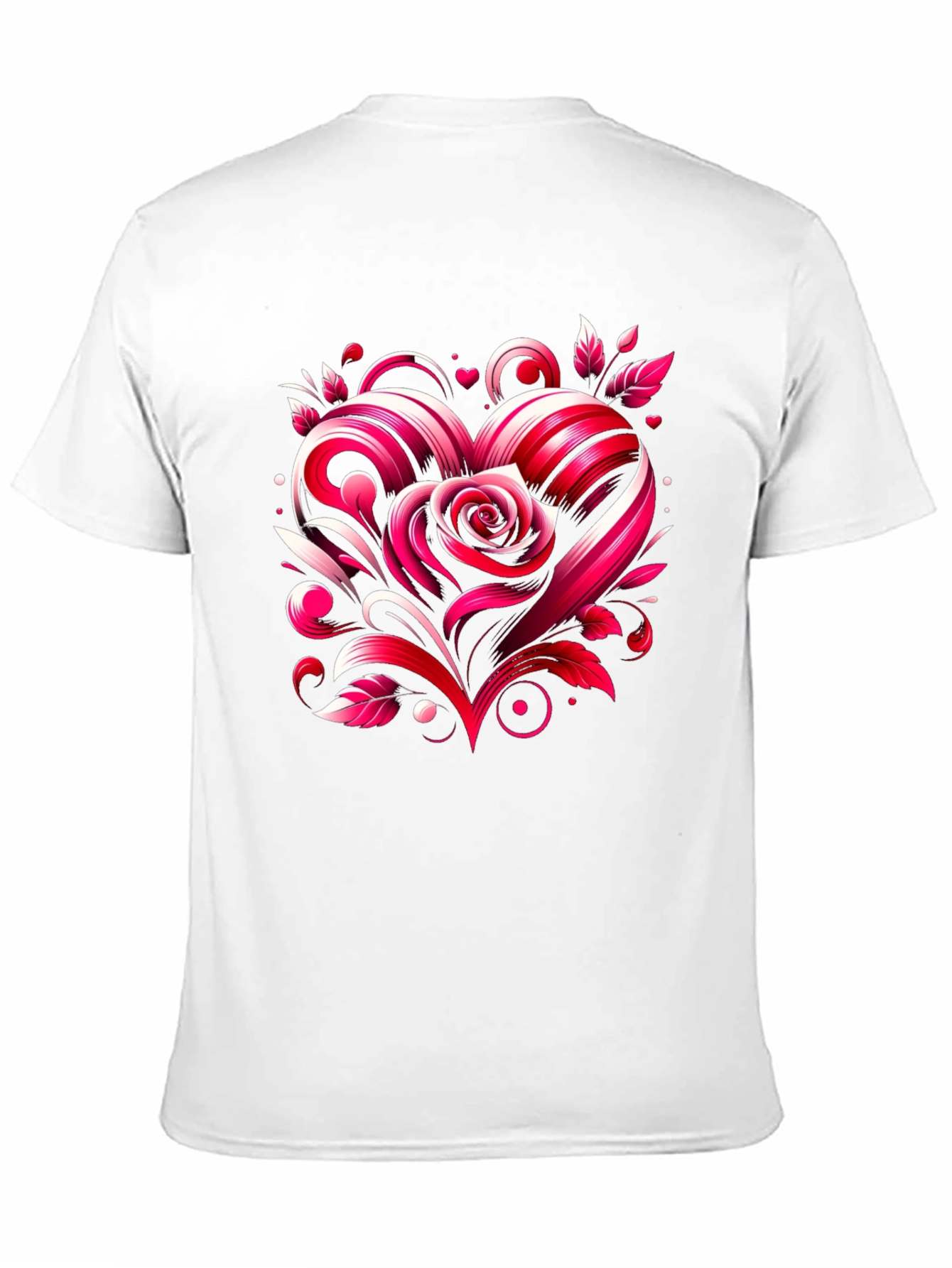 Heart Rose Graphic Tee - Valentines Day Shirt