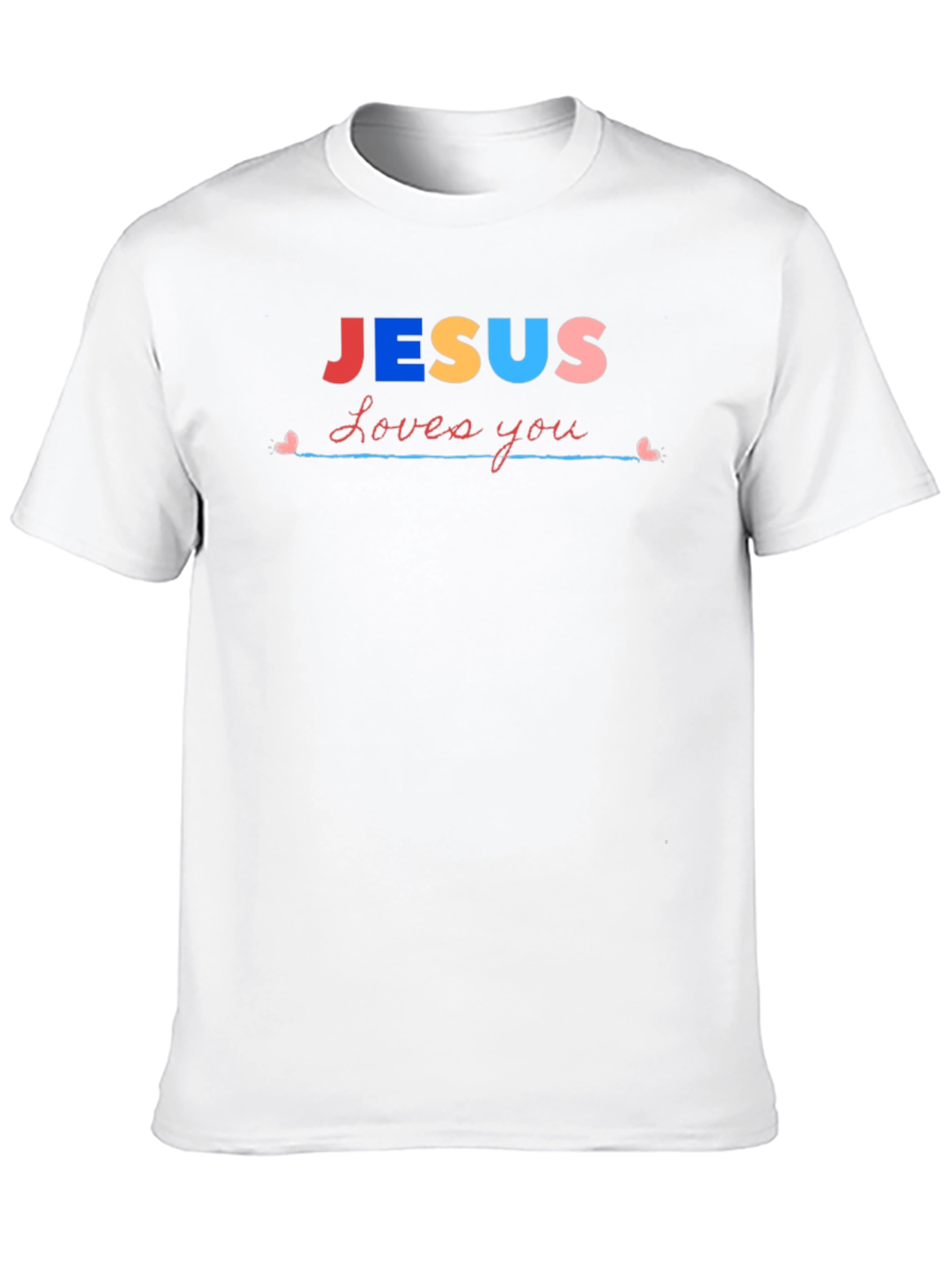 Jesus Loves You Graphic T-Shirt - Black