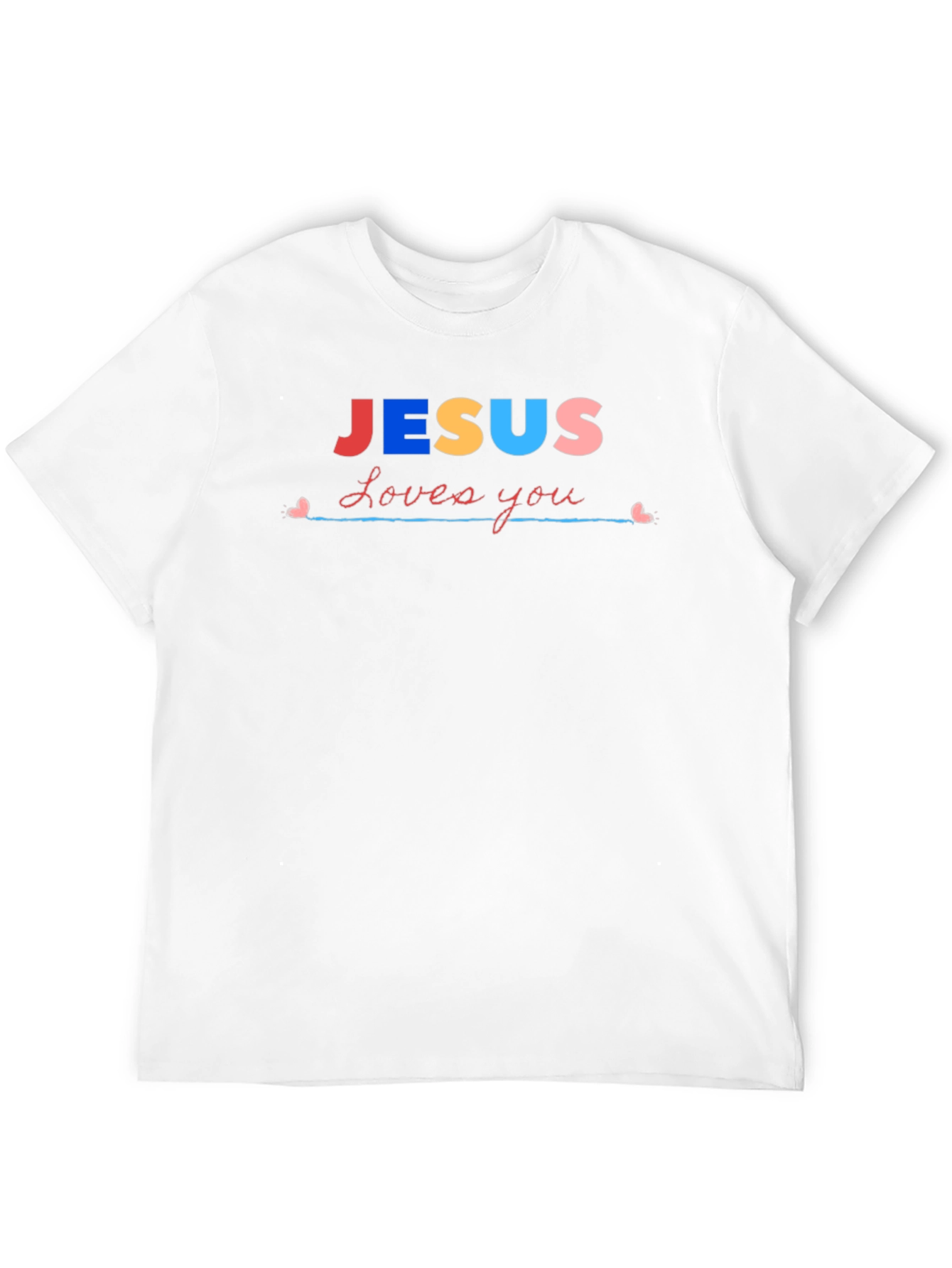 Jesus Loves You Graphic T-Shirt - Black