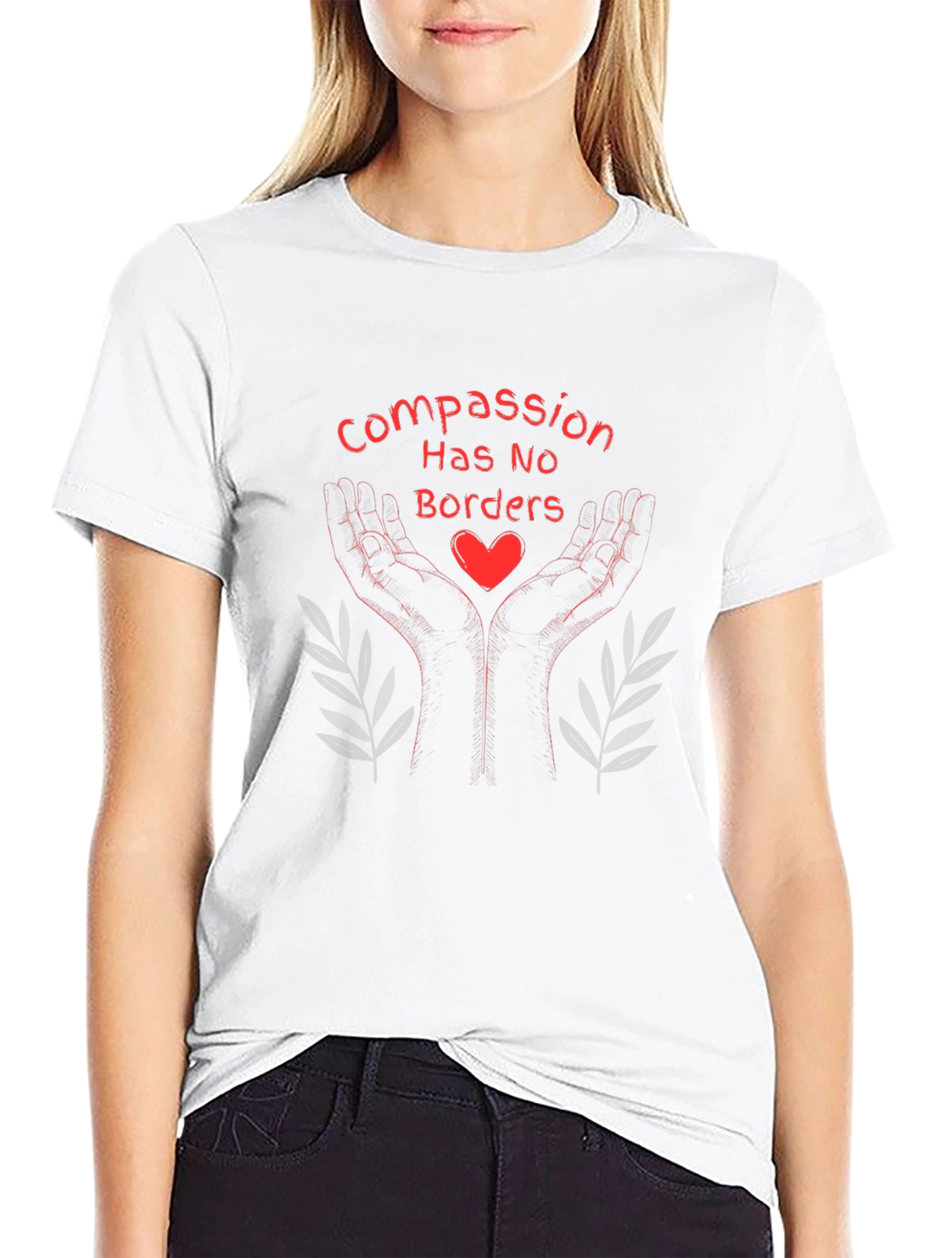 Compassion Has No Borders Black T-Shirt