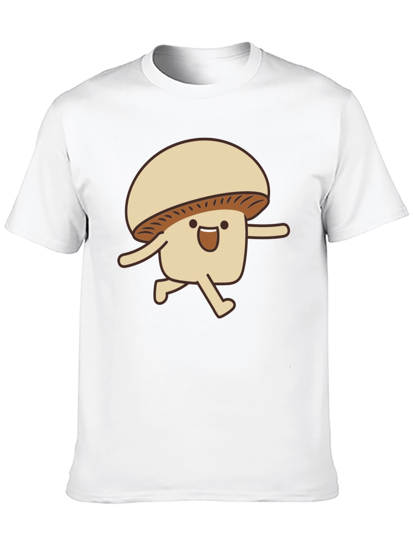 Funny Mushroom Run T-Shirt - Black