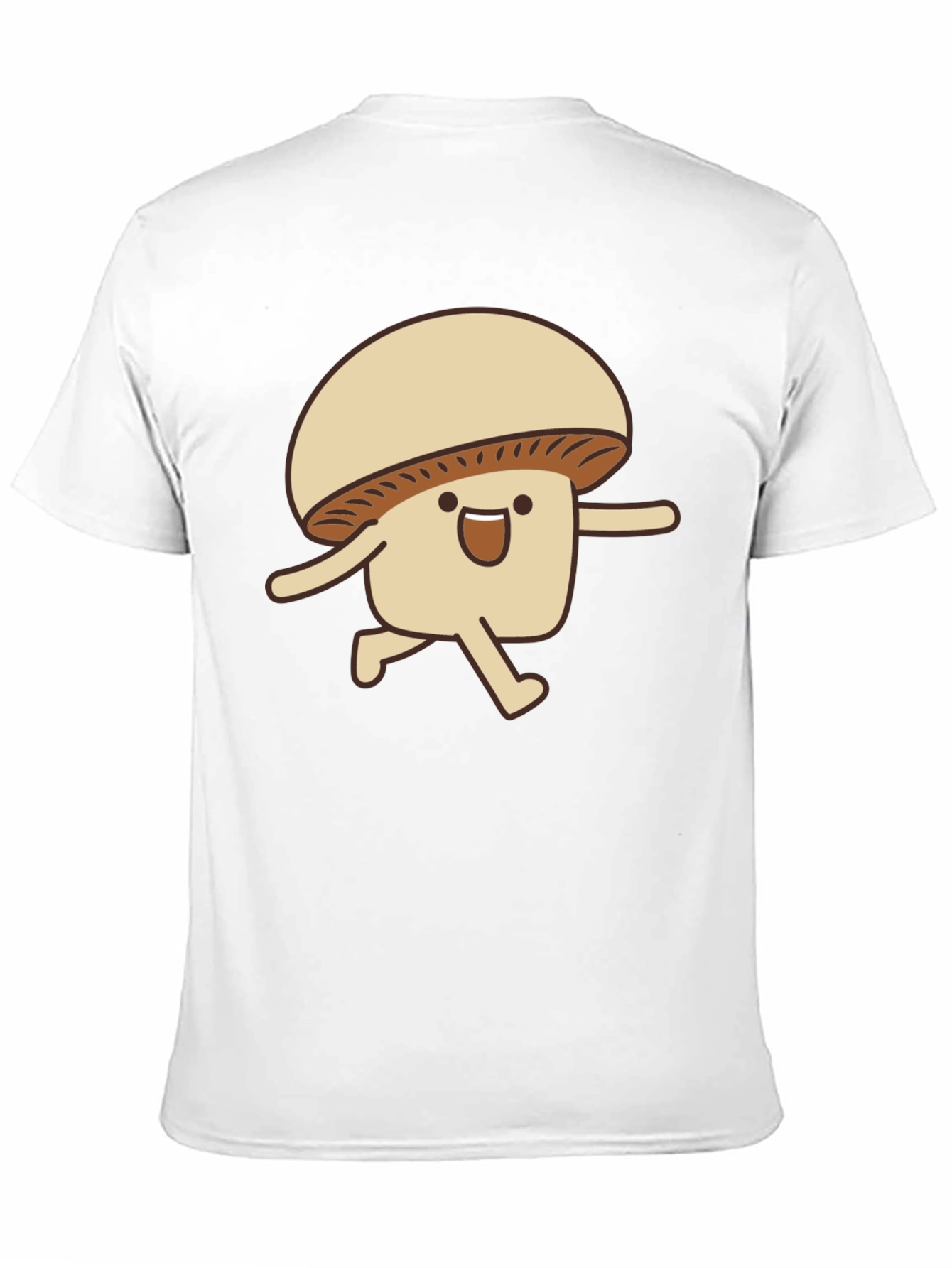 Funny Mushroom Run T-Shirt - Black
