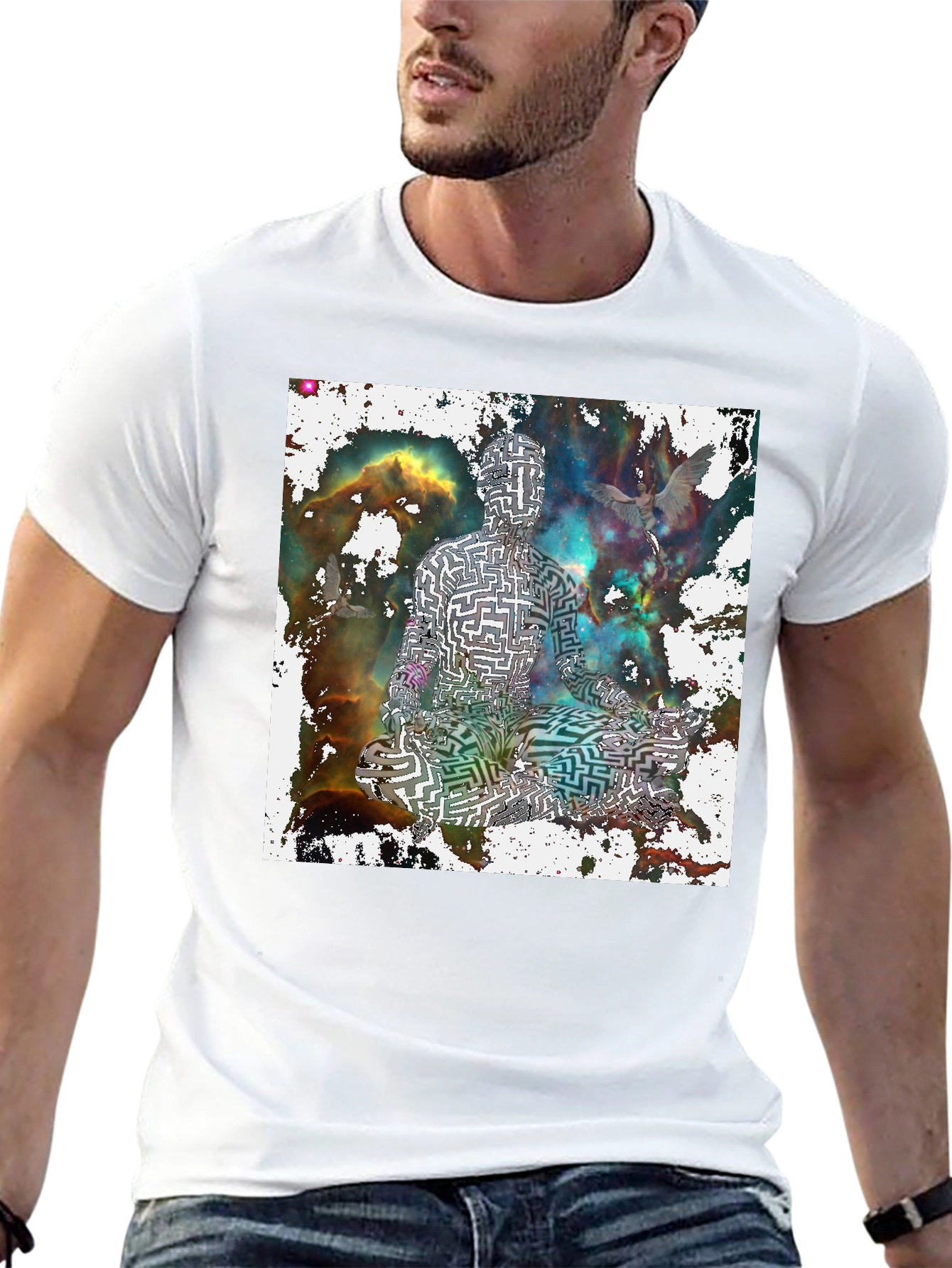 Maze Man Meditating T-Shirt